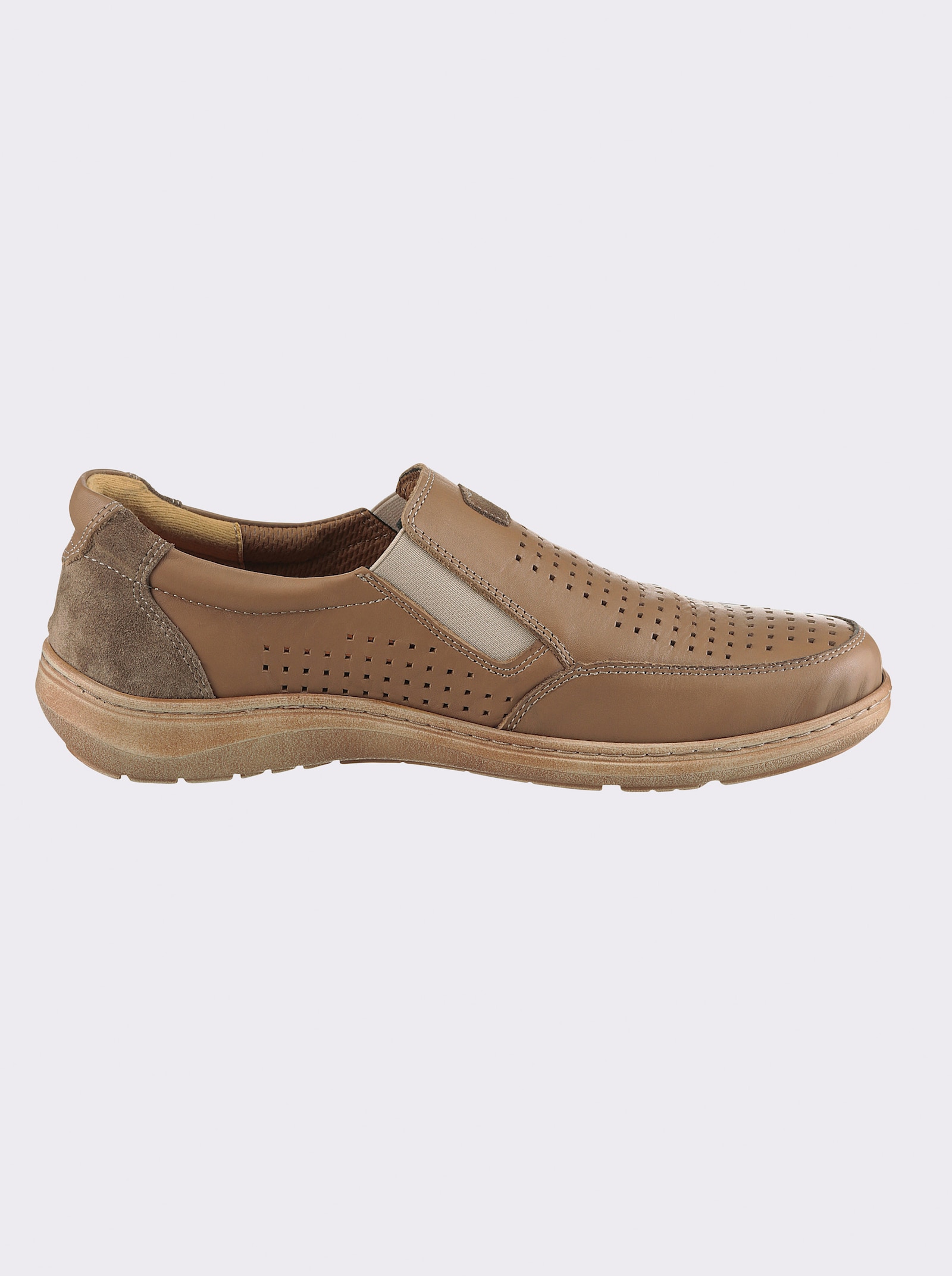airsoft comfort+ Slipper mit Perforation - camel