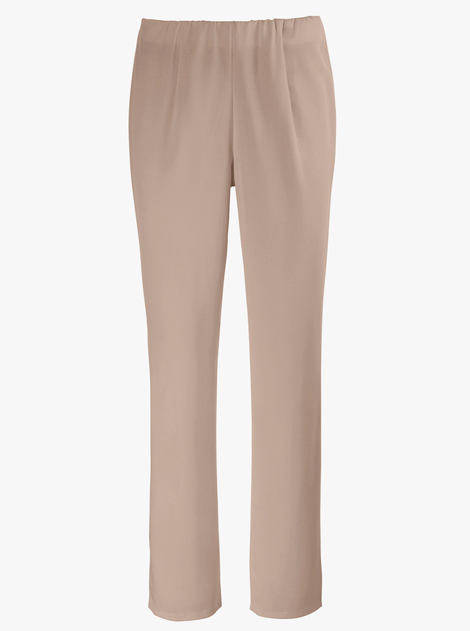 Strečové kalhoty s vnitřním elastickým pasem - béžová