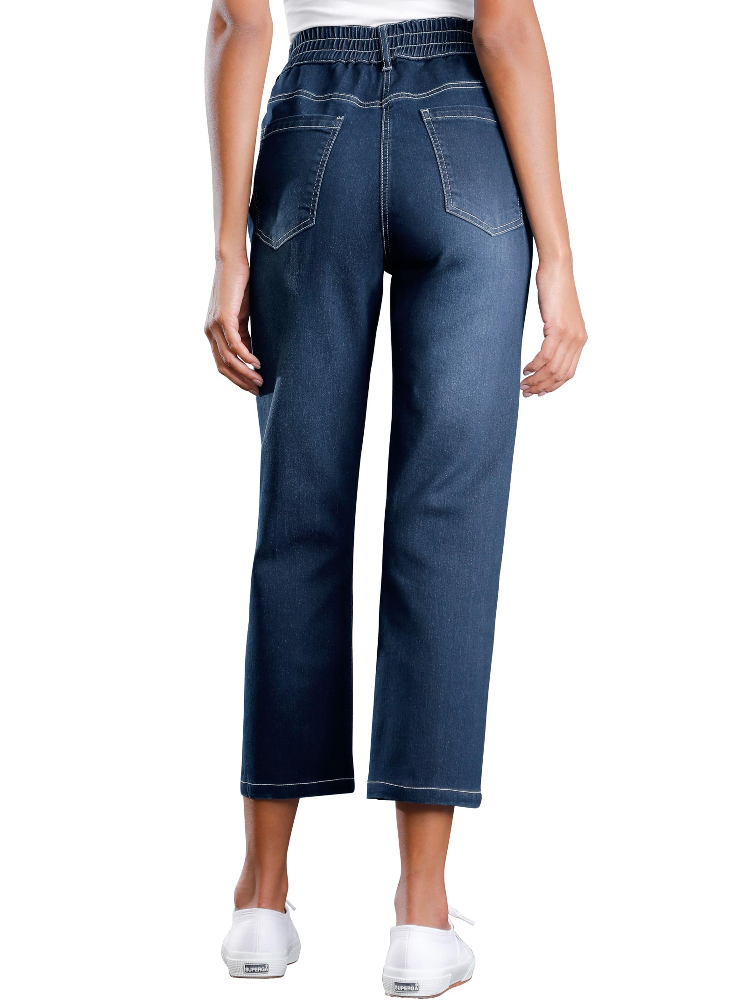 3/4-Jeans - blue-stone-washed
