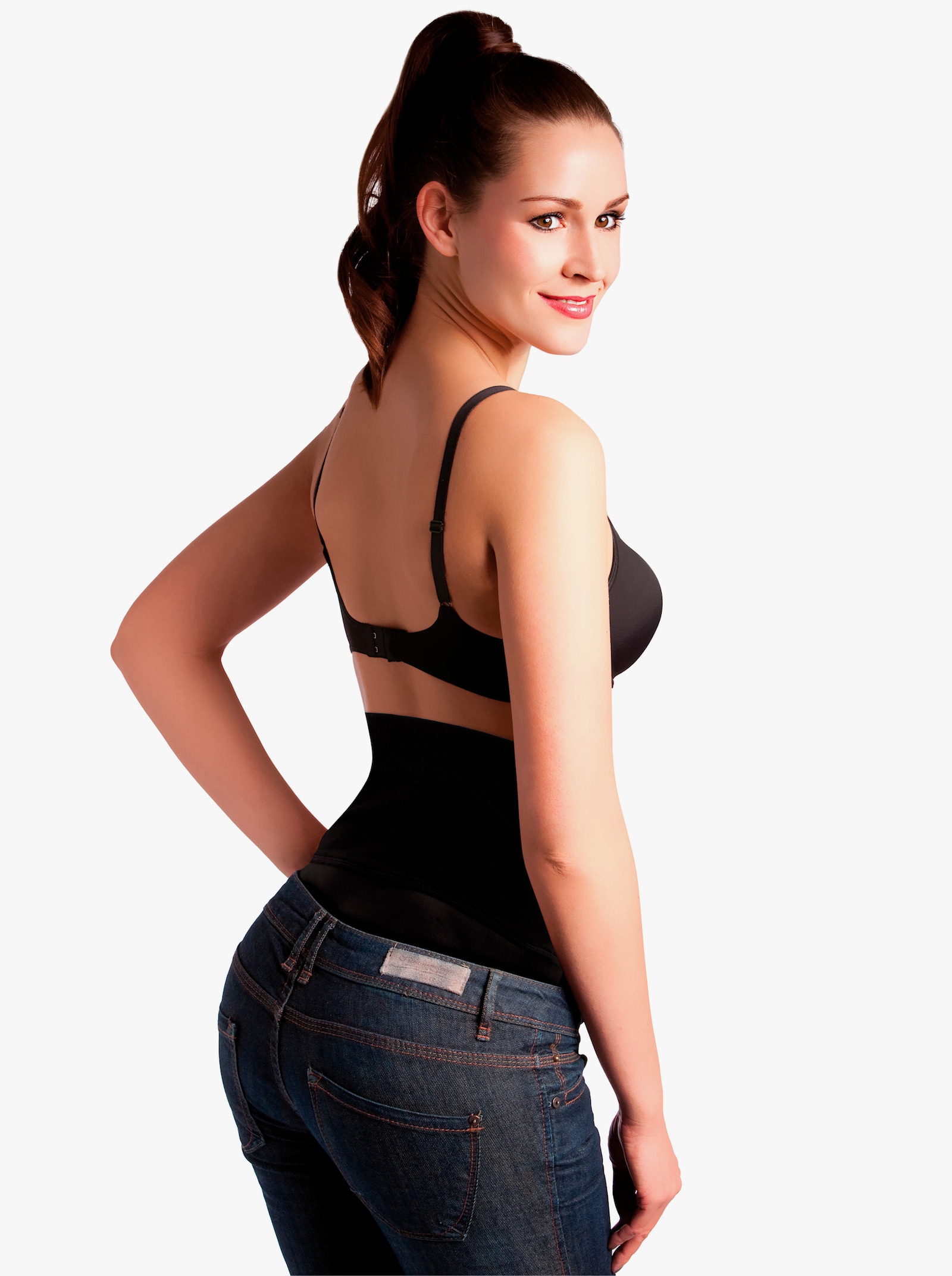 Taillengürtel für Bauch und Po - schwarz