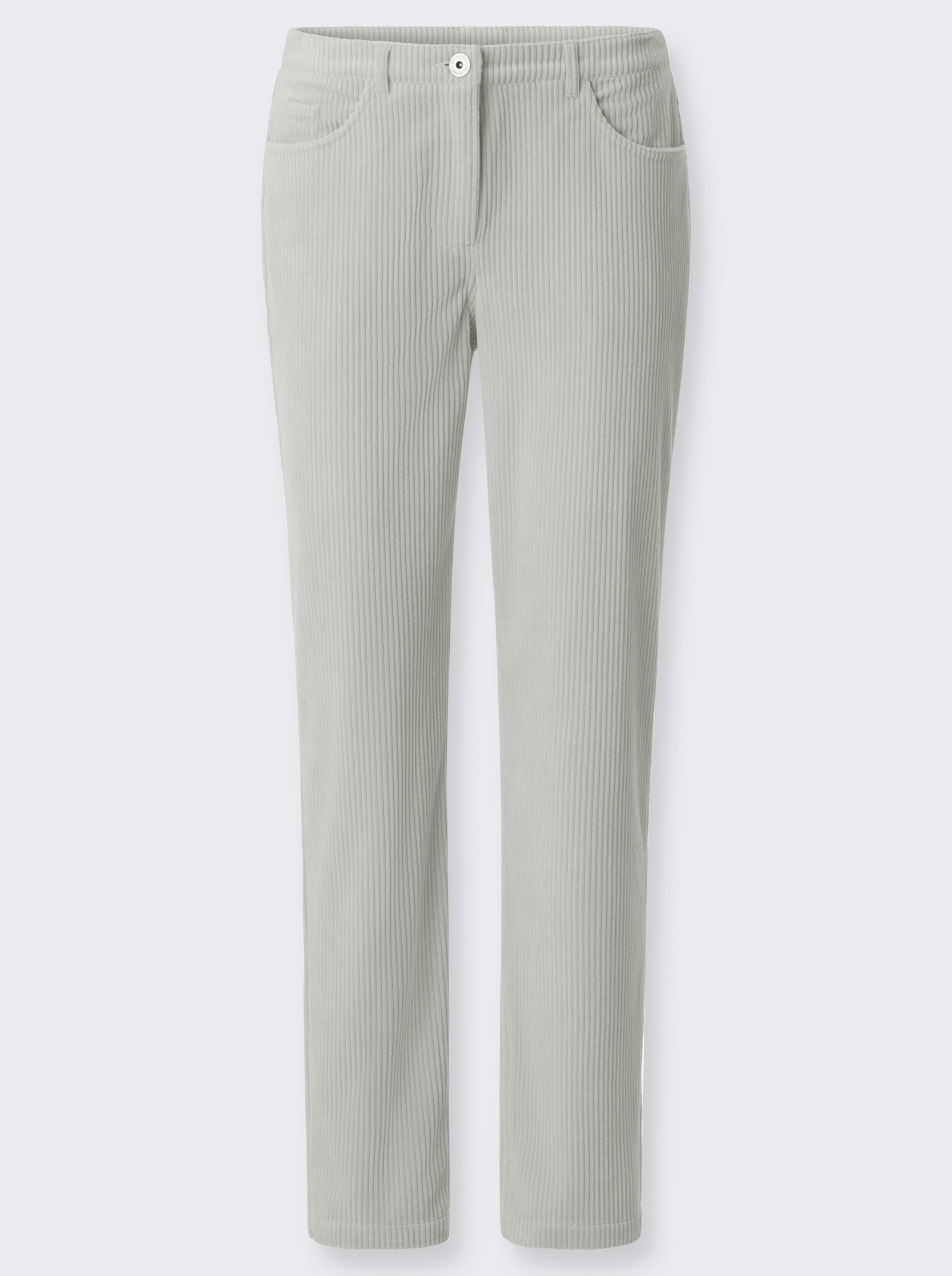 Cordhose in 5-Pocket-Form - ecru
