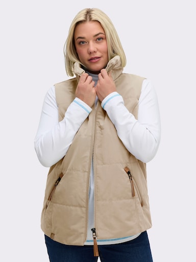 Steppweste in Microfaser-Qualität - beige