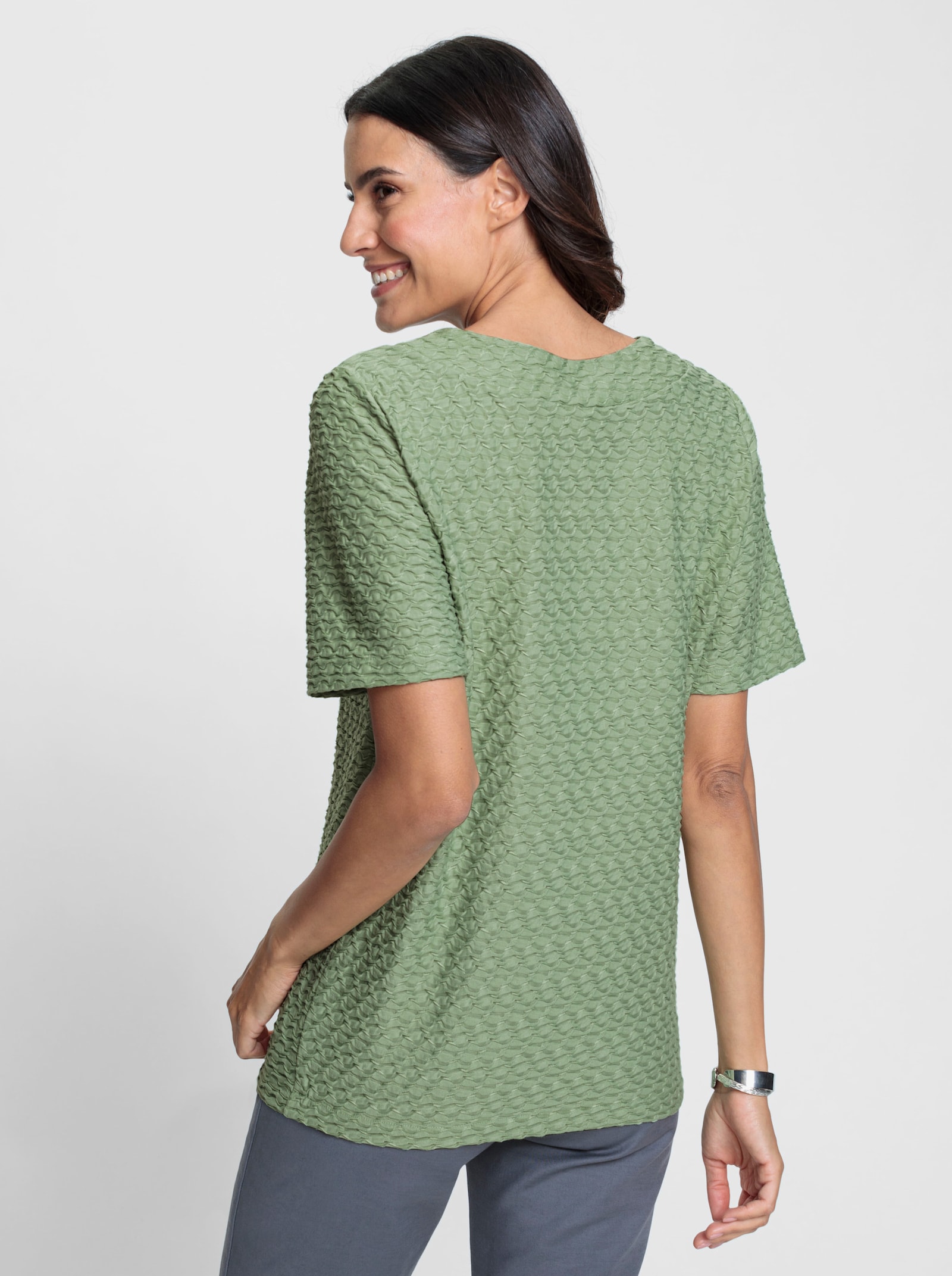 Shirt mit Applikation - eucalyptus