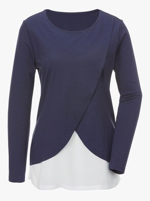 2-in-1-Shirt - nachtblau