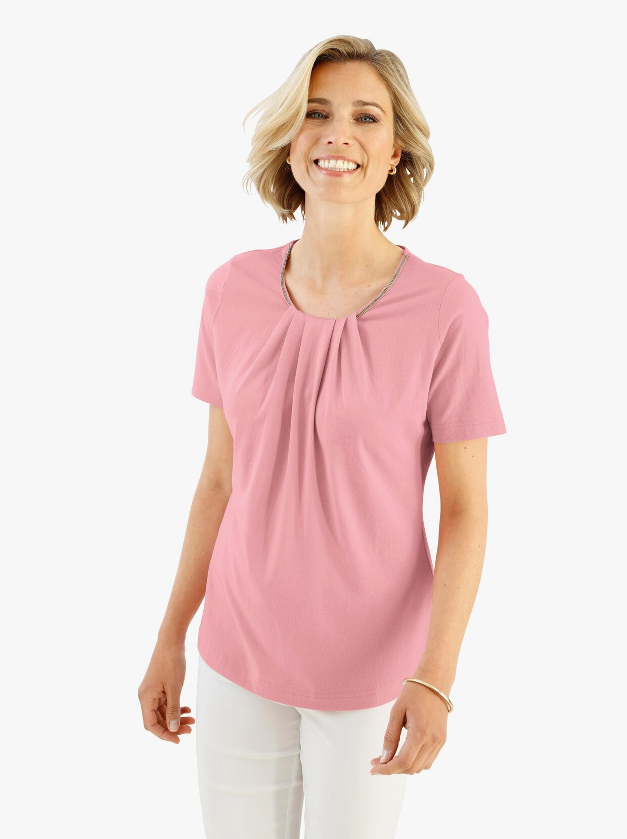 Shirt met korte mouwen - rozenkwarts