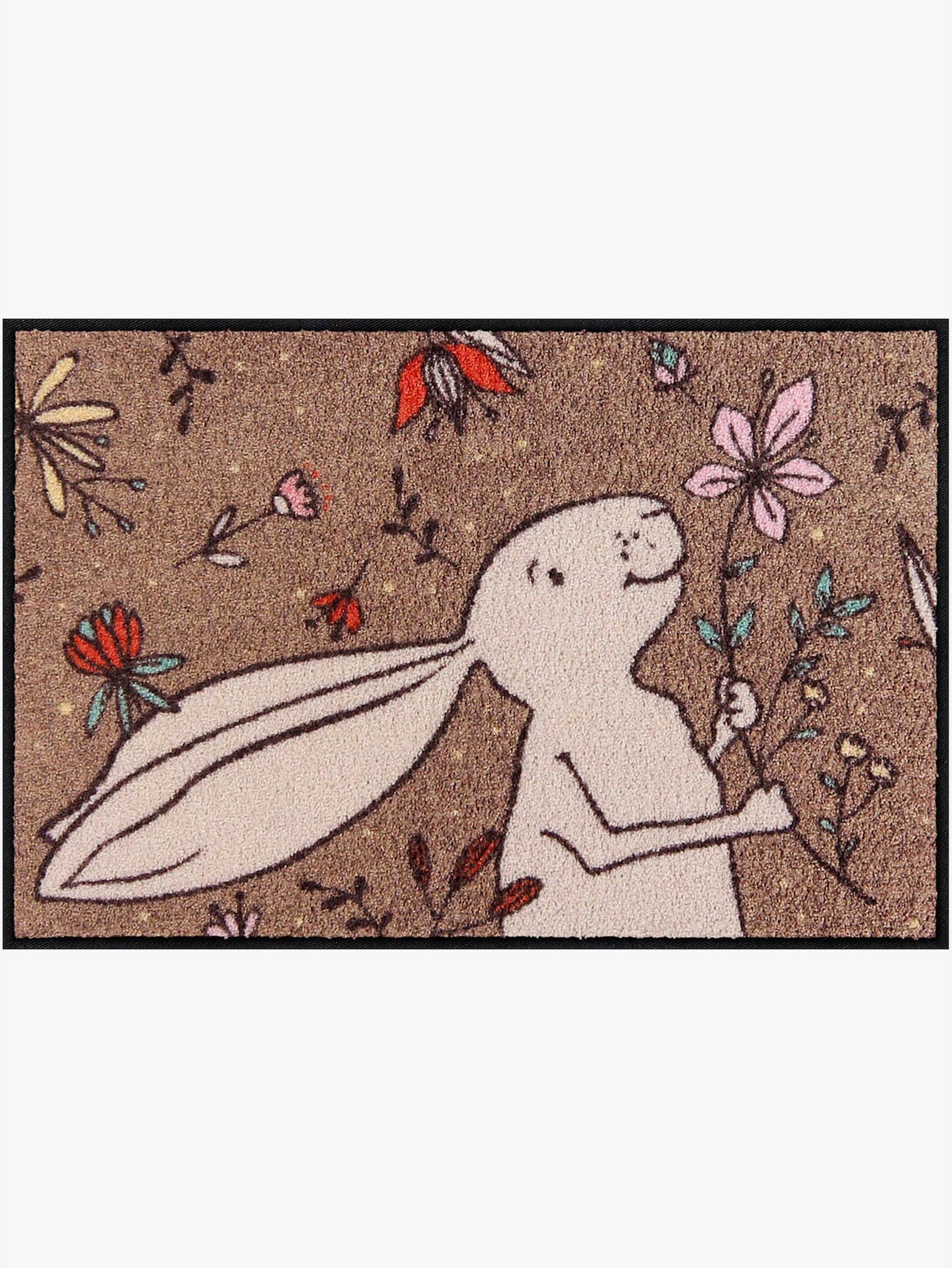 Salonloewe Fußmatte - taupe-ecru-bedruckt