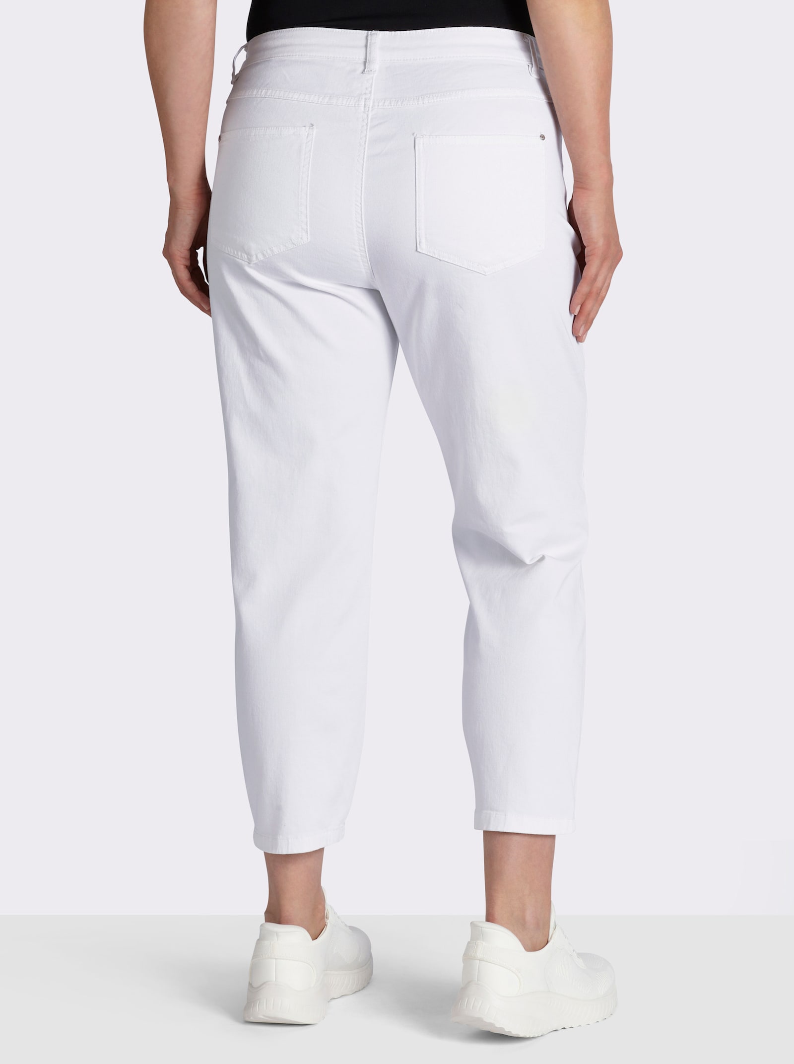 7/8-Jeans mit Stretch-Anteil - wollweiß