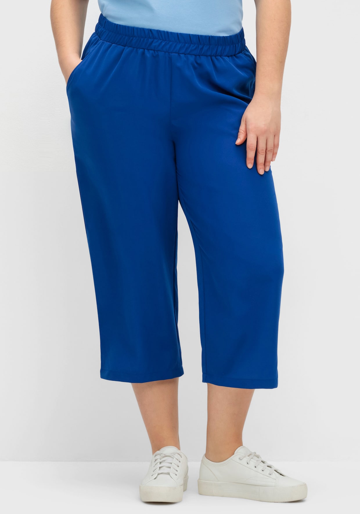 Culotte - aqua-orange-gestreift + royalblau