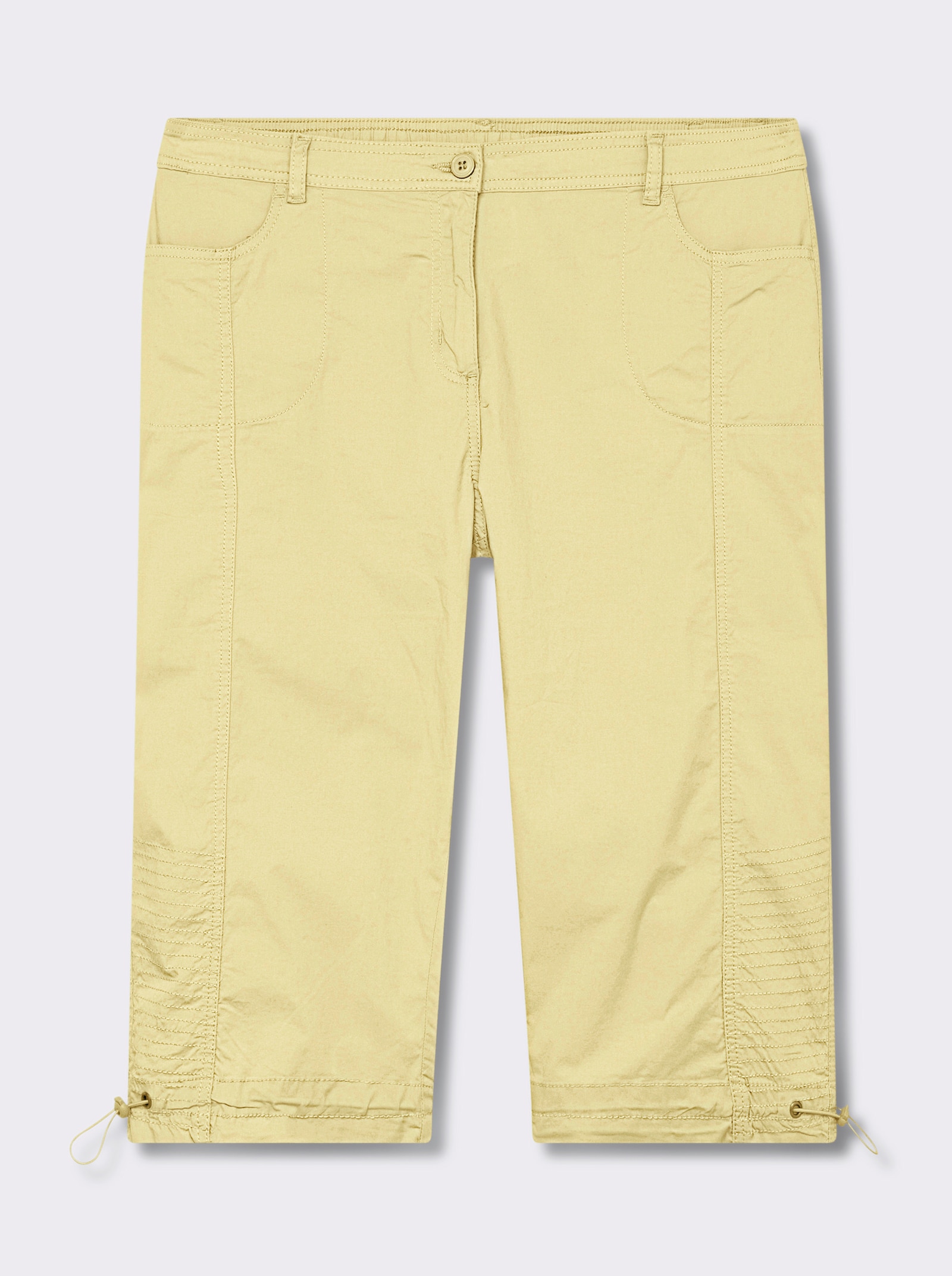 Caprihose mit Gummizug am Beinabschluss - gelb