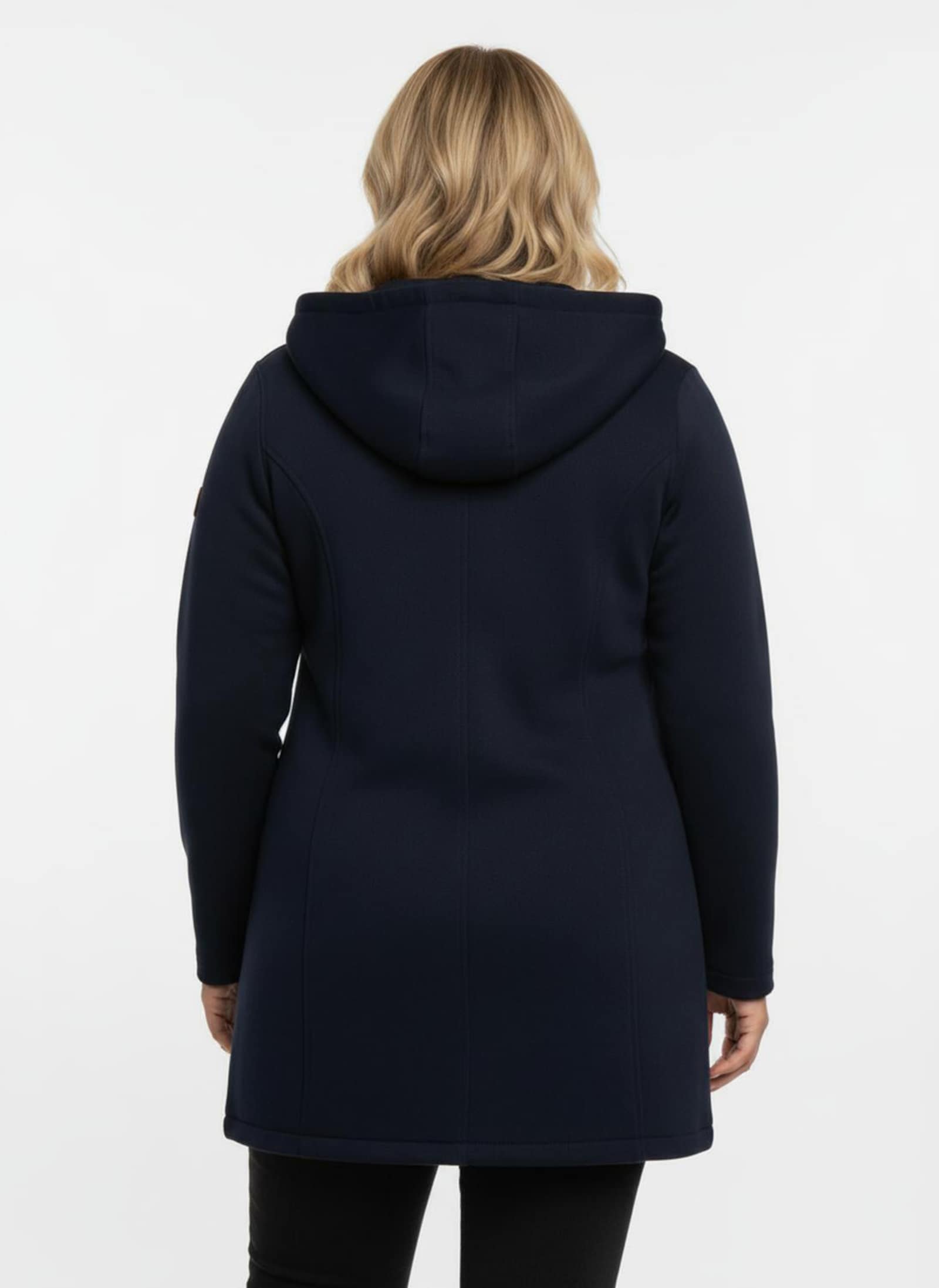 Sweatjacke mit 2-Wege-Reißverschluss - marine