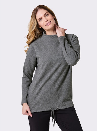 Catamaran Sports Freizeitshirt mit Tunnelzug am Saum - anthrazit-meliert