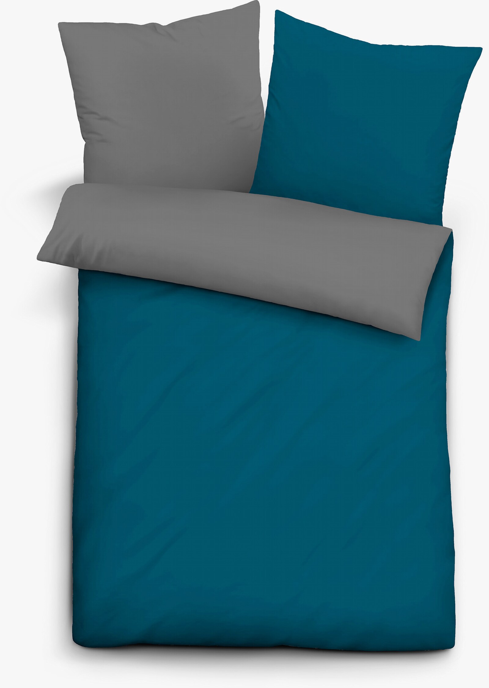 Biberna Bettwäsche - blau-grau