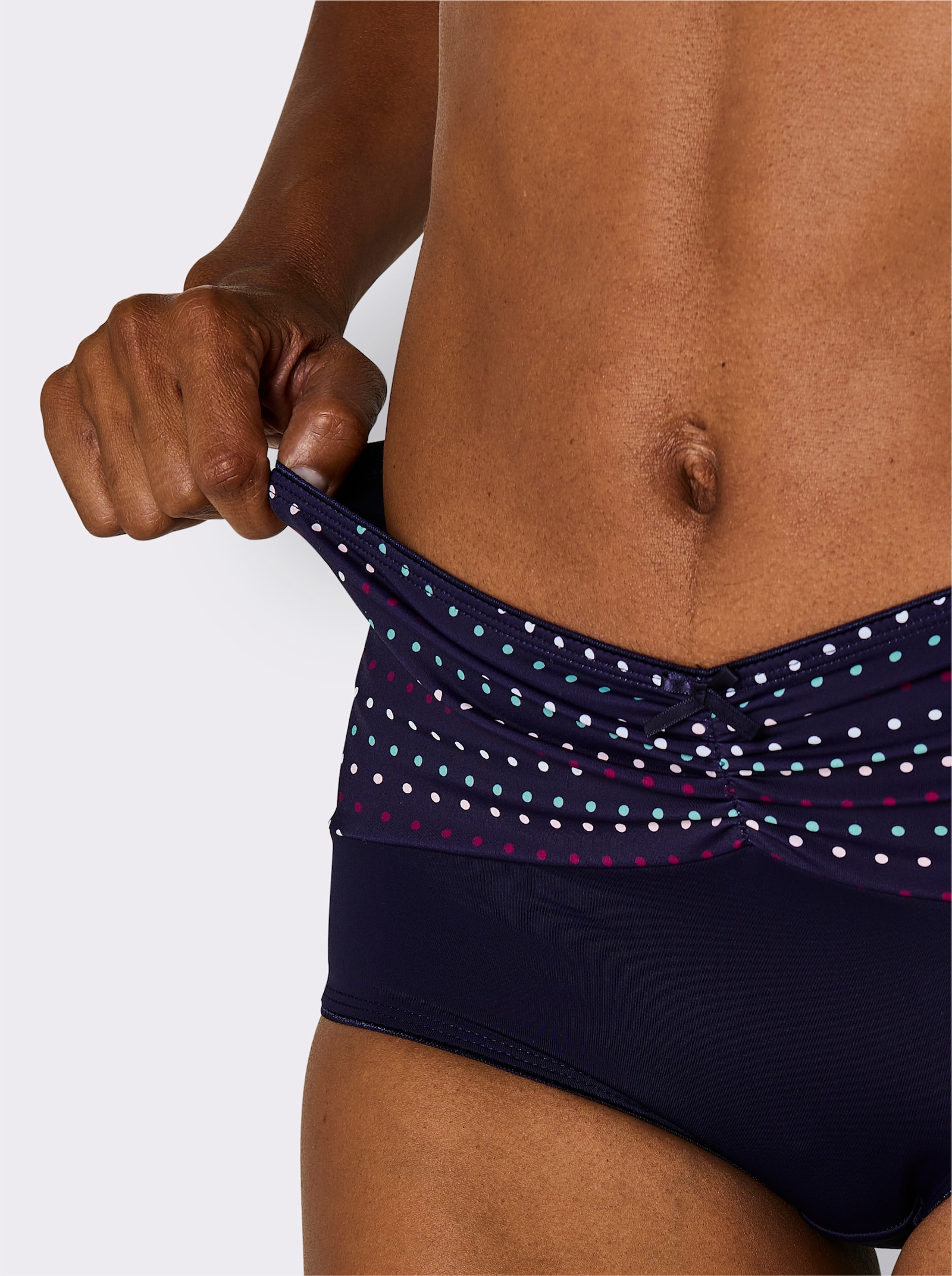 wäschepur Hipster met stipjesprint - marine geprint