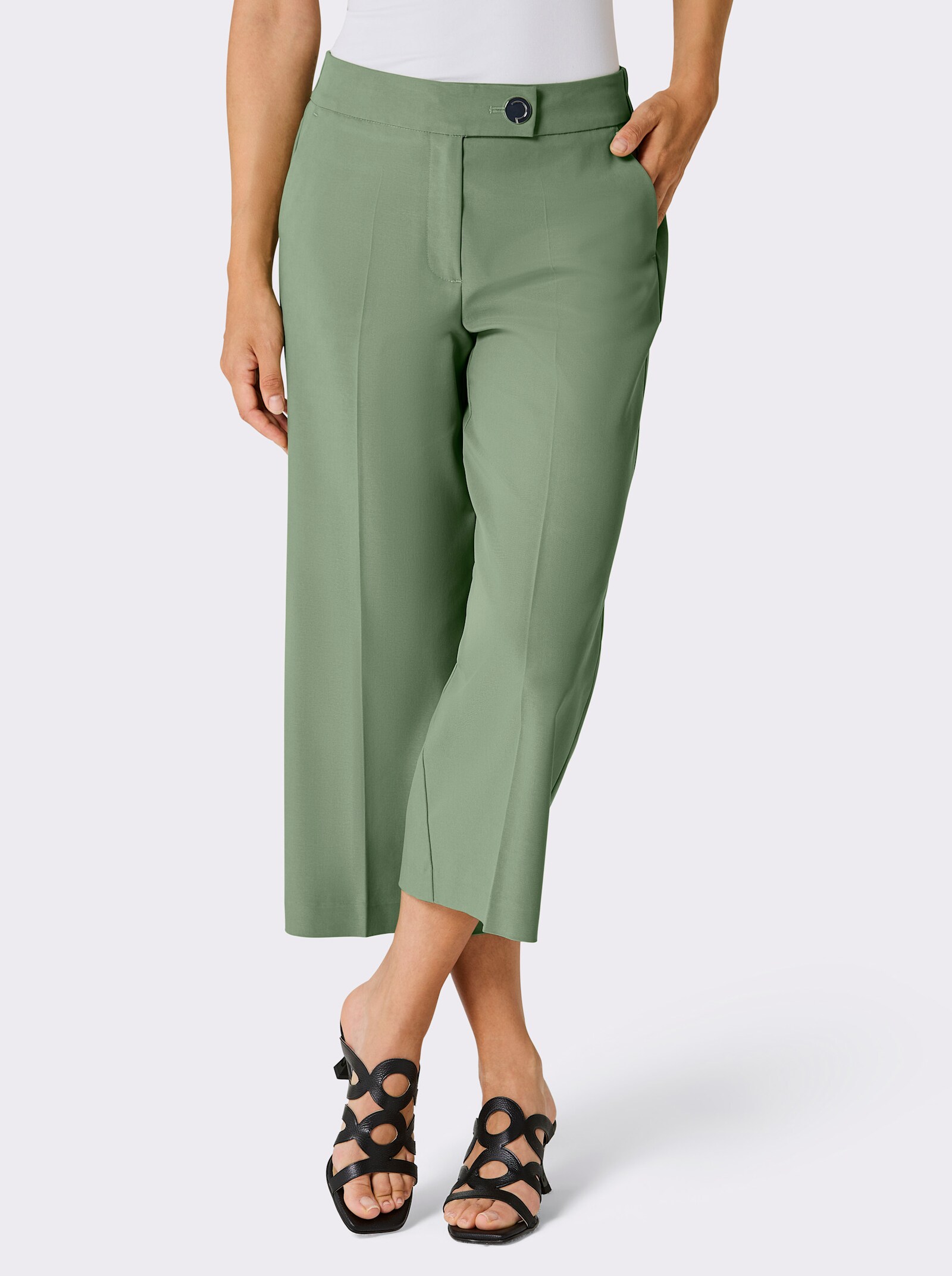 CREATION L PREMIUM Stoffhose in Web-Qualität - eucalyptus