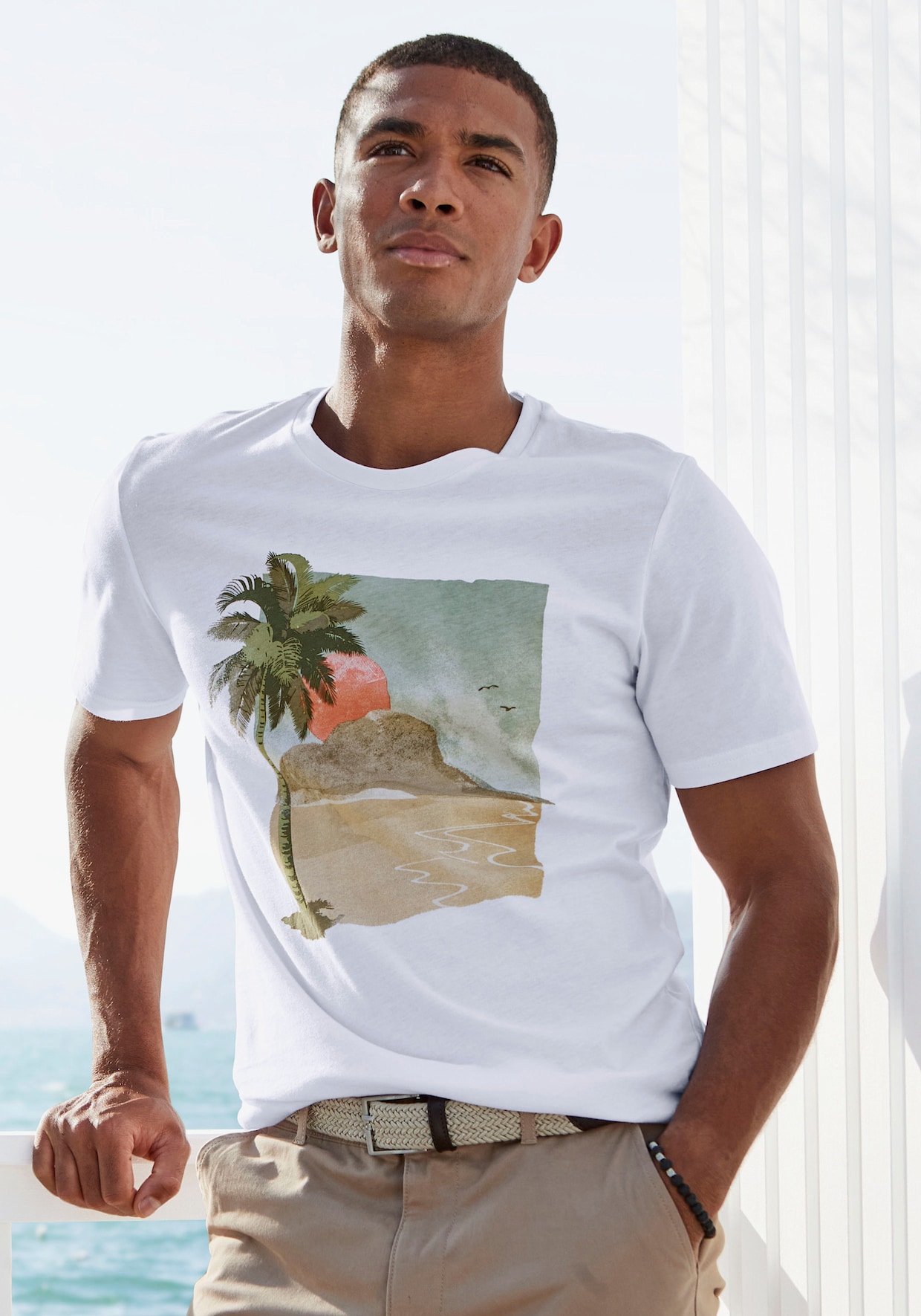 Beachtime T-Shirt - mint / bedruckt