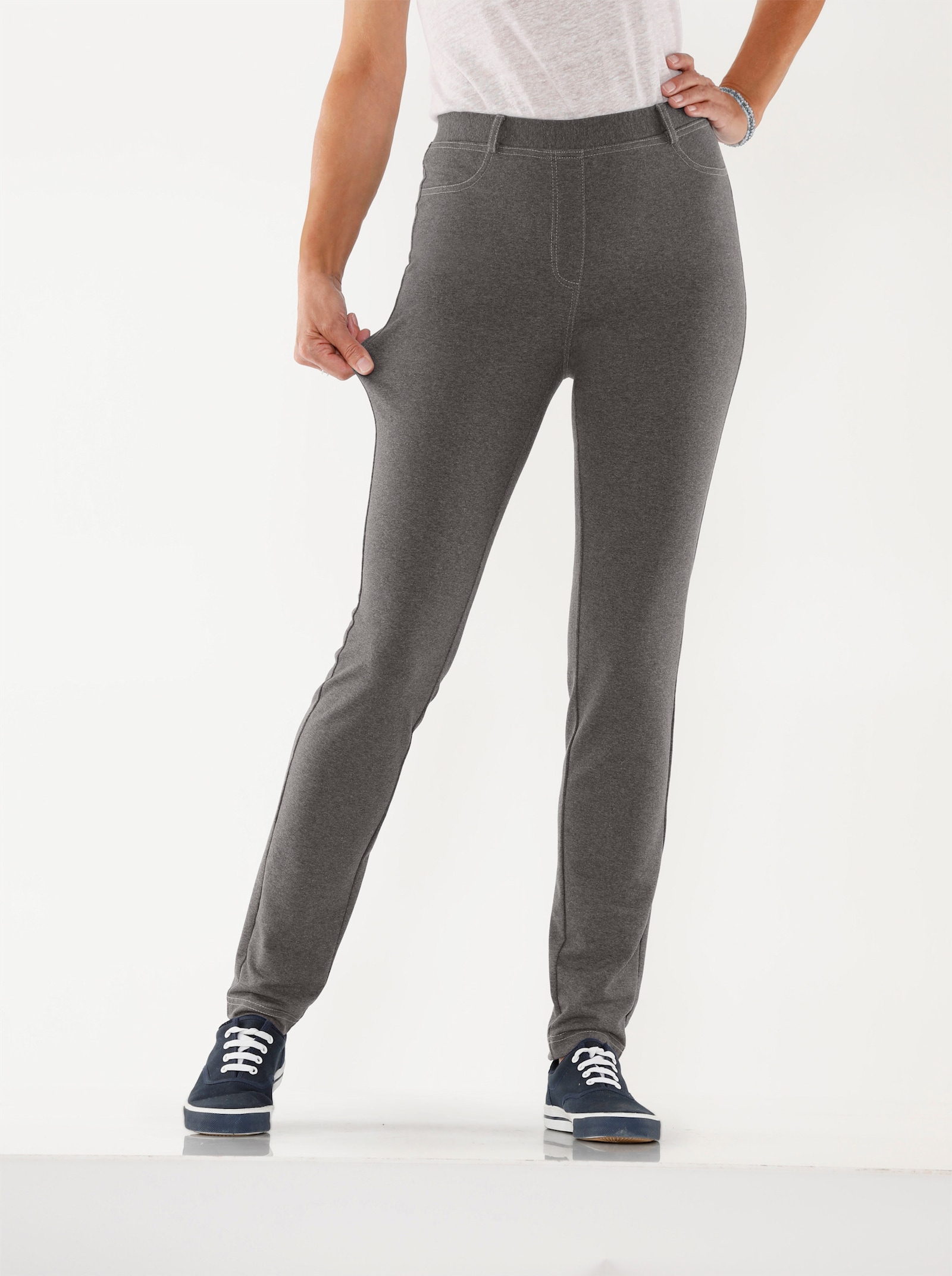 Hose innen wärmend angeraut - graphit-meliert