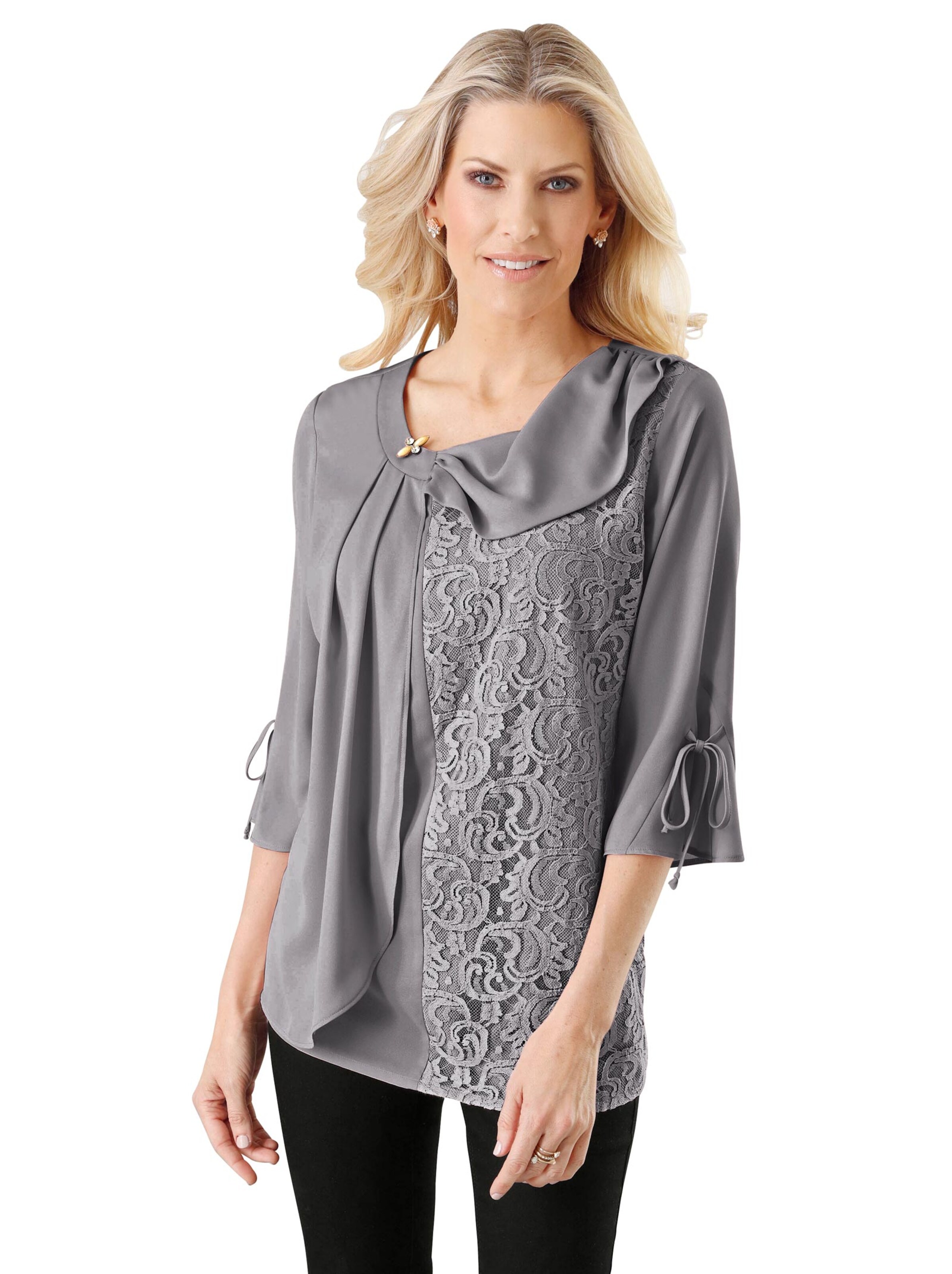 Spitzentunika - grau