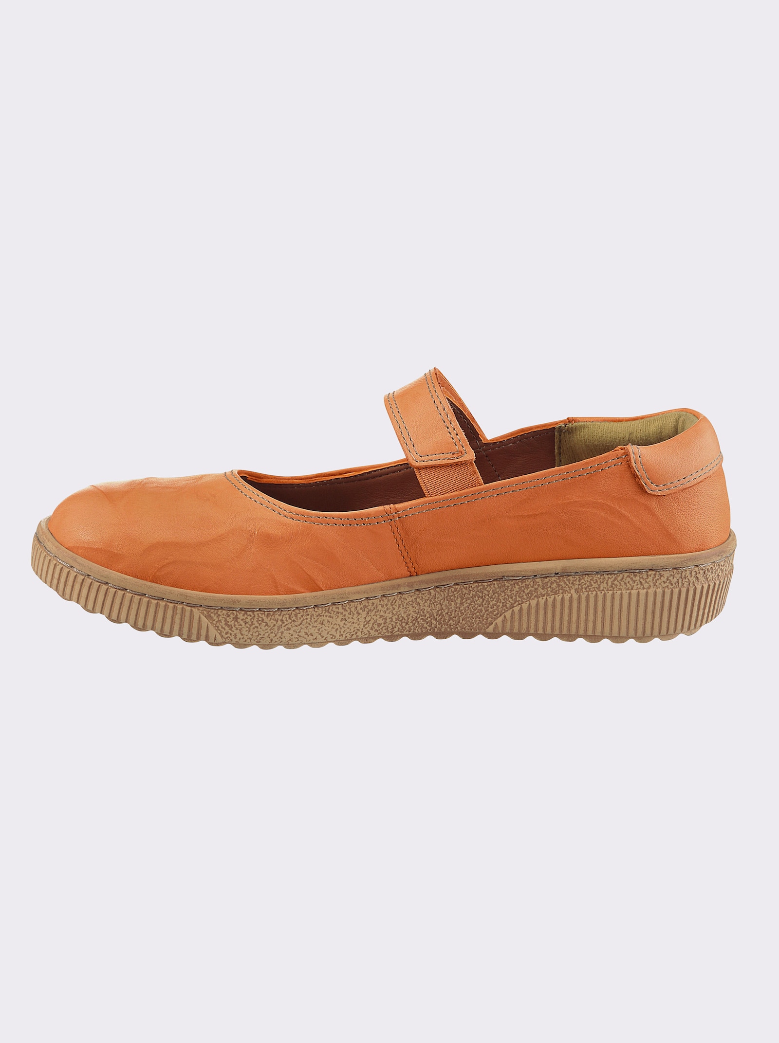 airsoft modern+ Klettschuh mit Leder-Wechselfußbett - orange