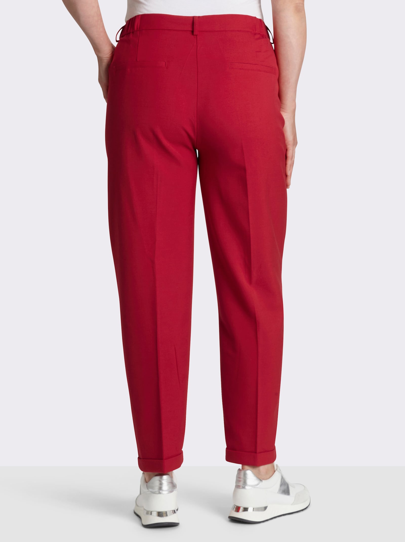 Hose mit Bügelfalten - rot