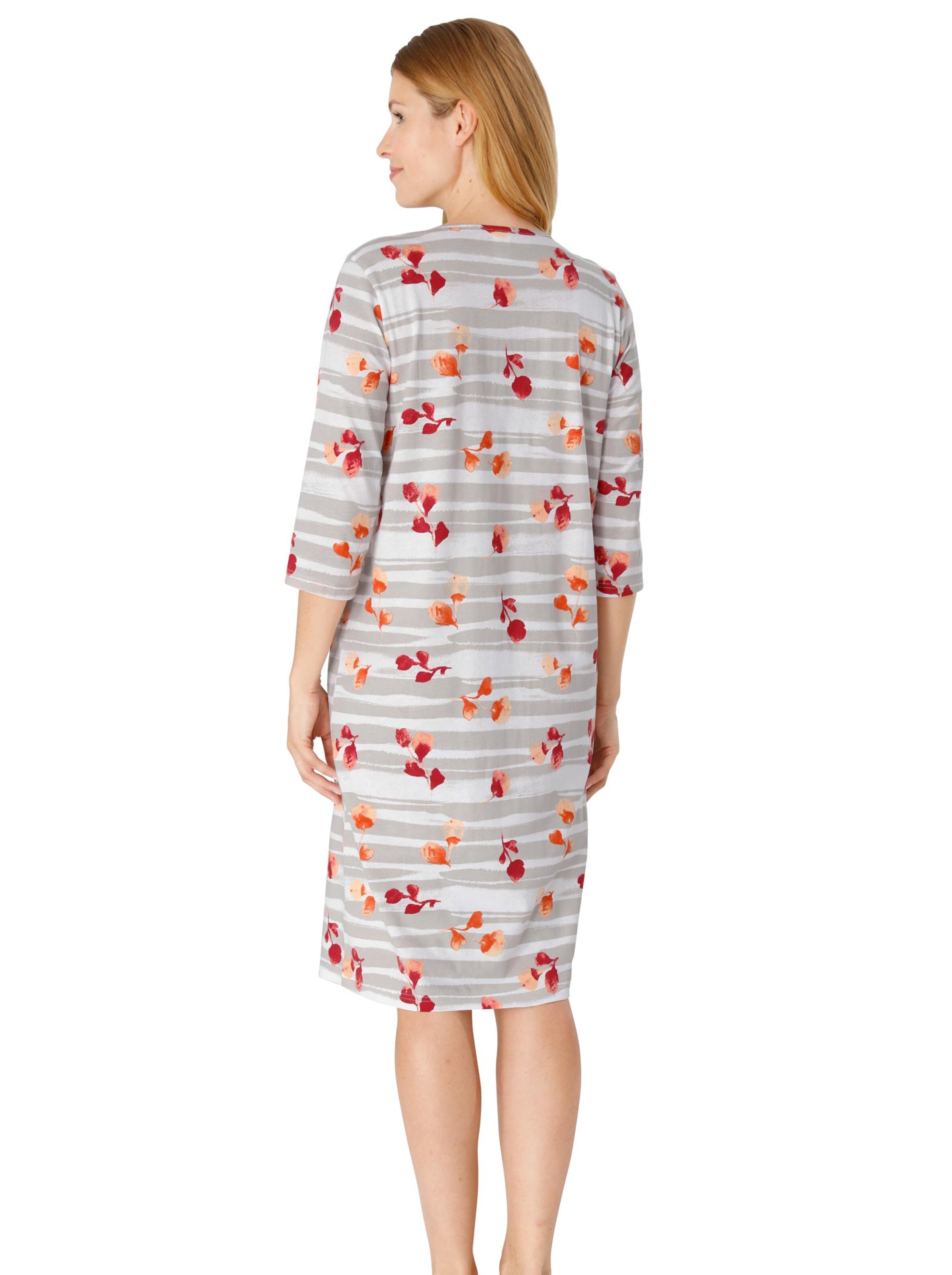 Nachthemd - hellgrau-gemustert