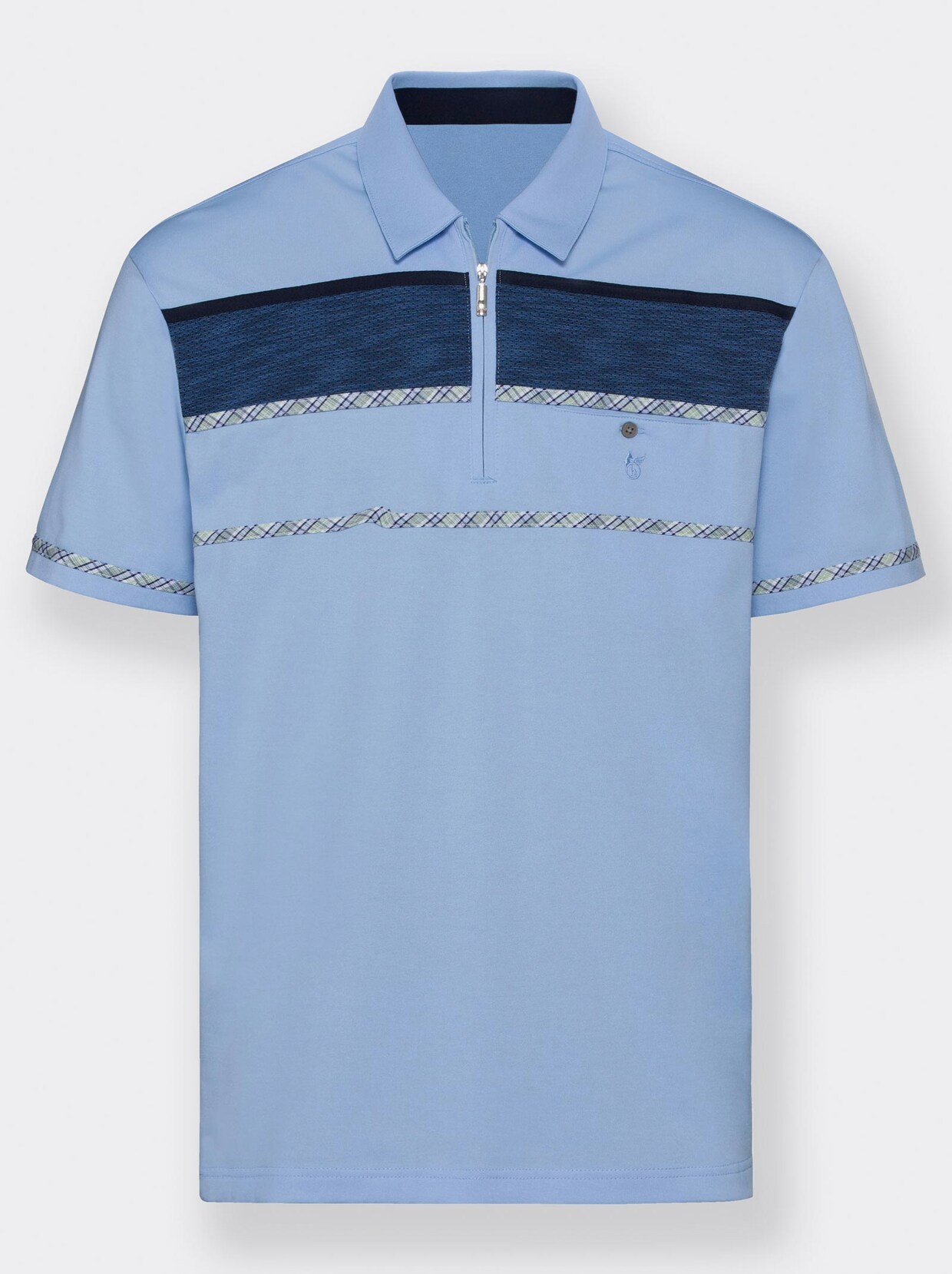 Hajo Kurzarm-Poloshirt - hellblau