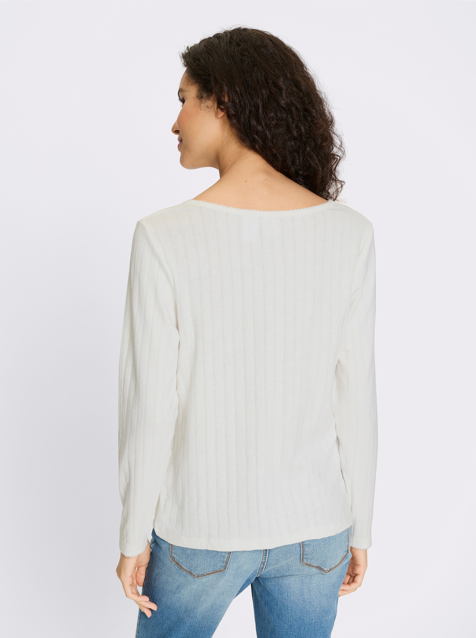 heine T-shirt avec picots - écru