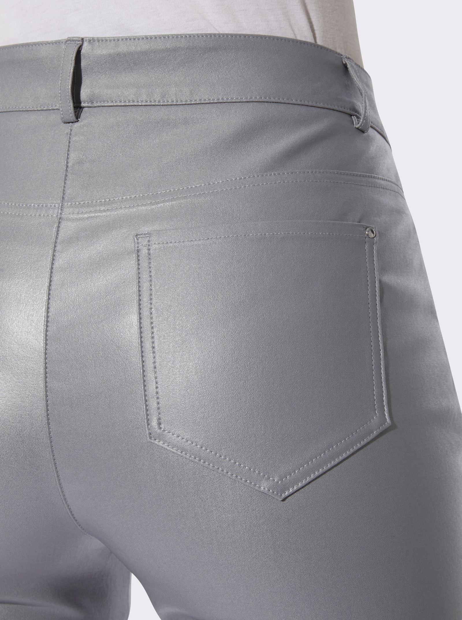 5-Pocket-Hose mit Beschichtung - steingrau