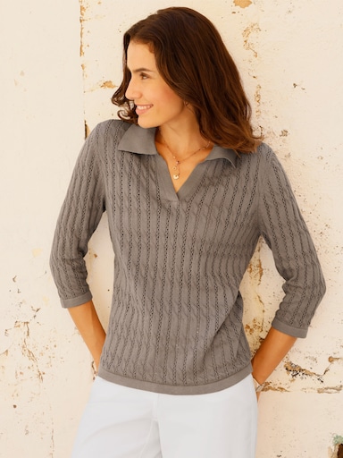 Polopullover - taupe