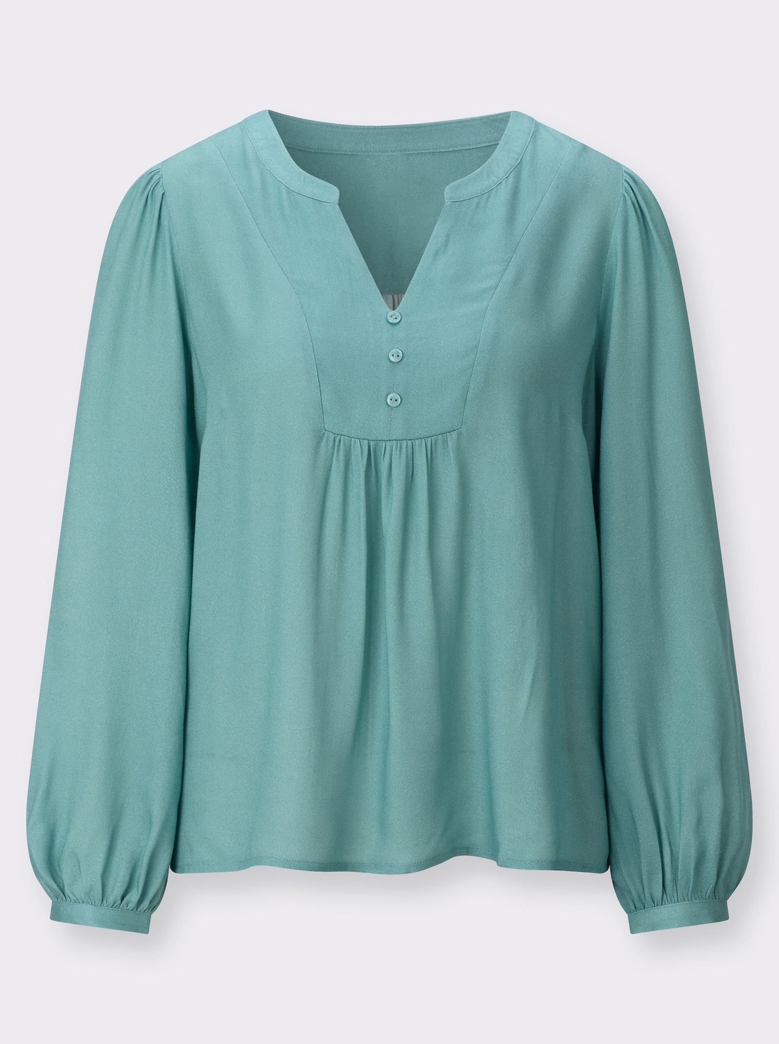  Longbluse in Crêpe-Qualität - salbei