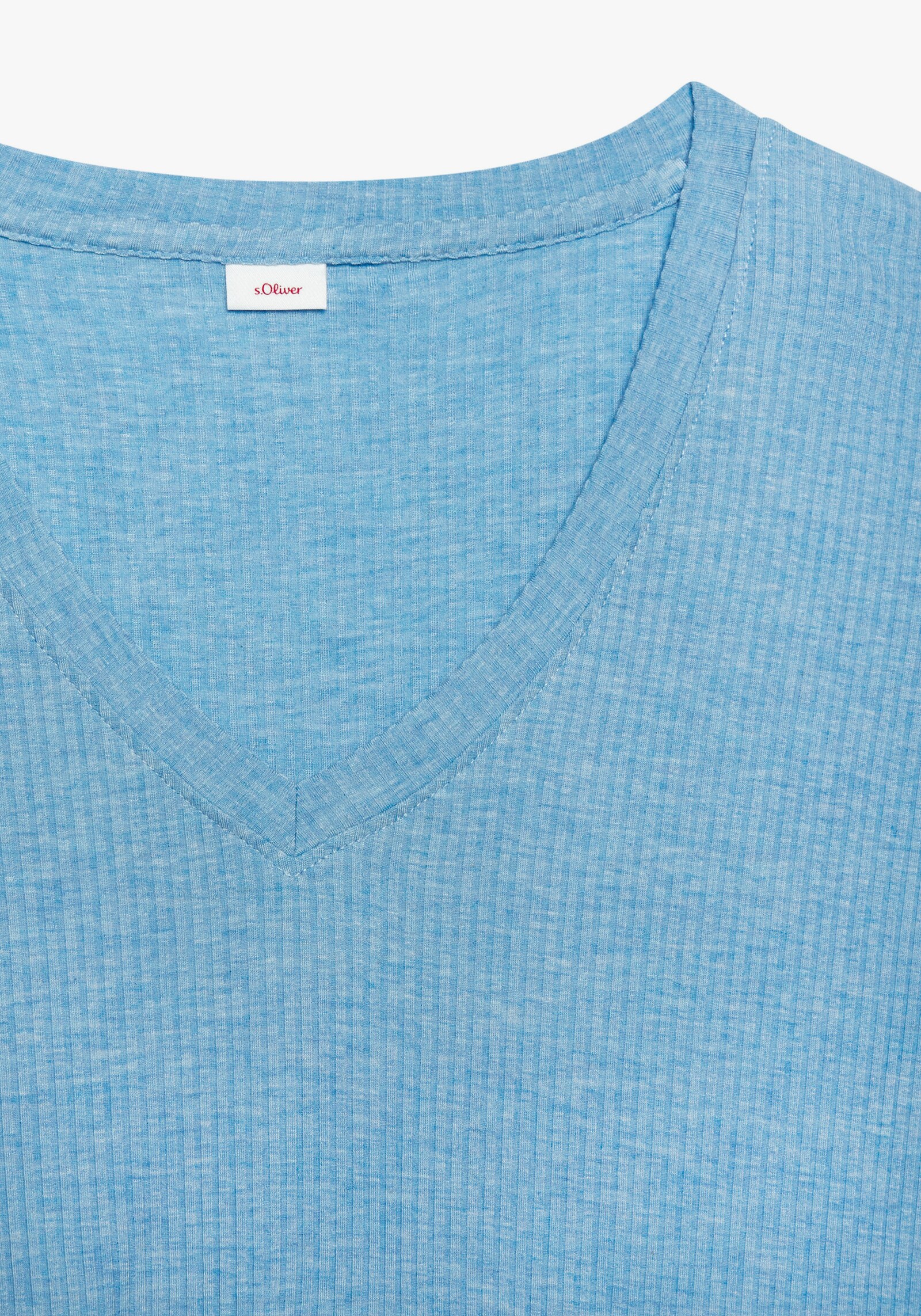 s.Oliver Pyjamaoberteil - hellblau-meliert