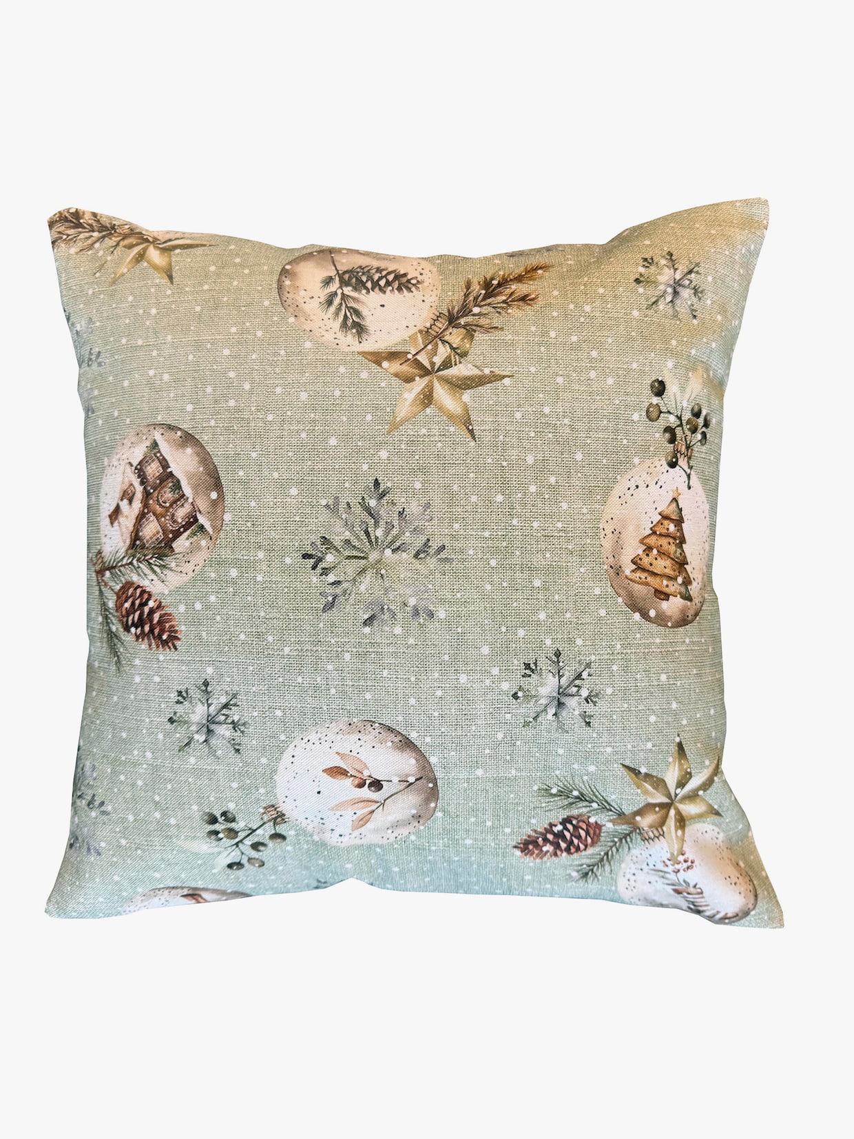 heine home Kissenhülle - salbei-bedruckt