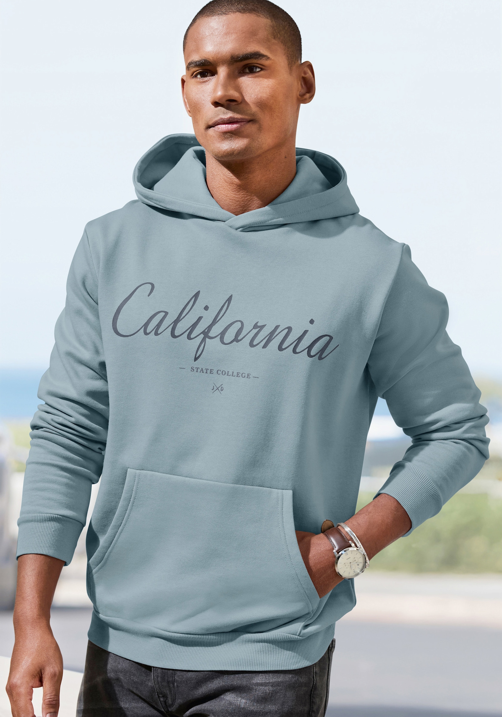 John Devin Hoodie - blau