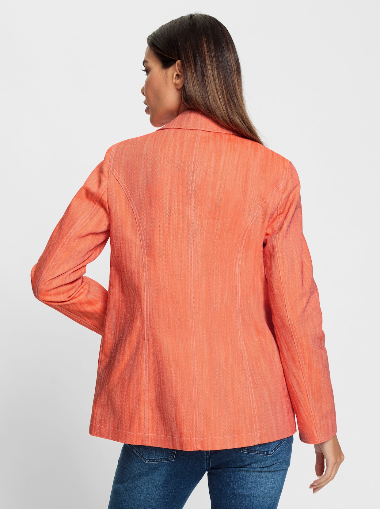 heine Blazer en jean - orange-couleur ivoire chiné