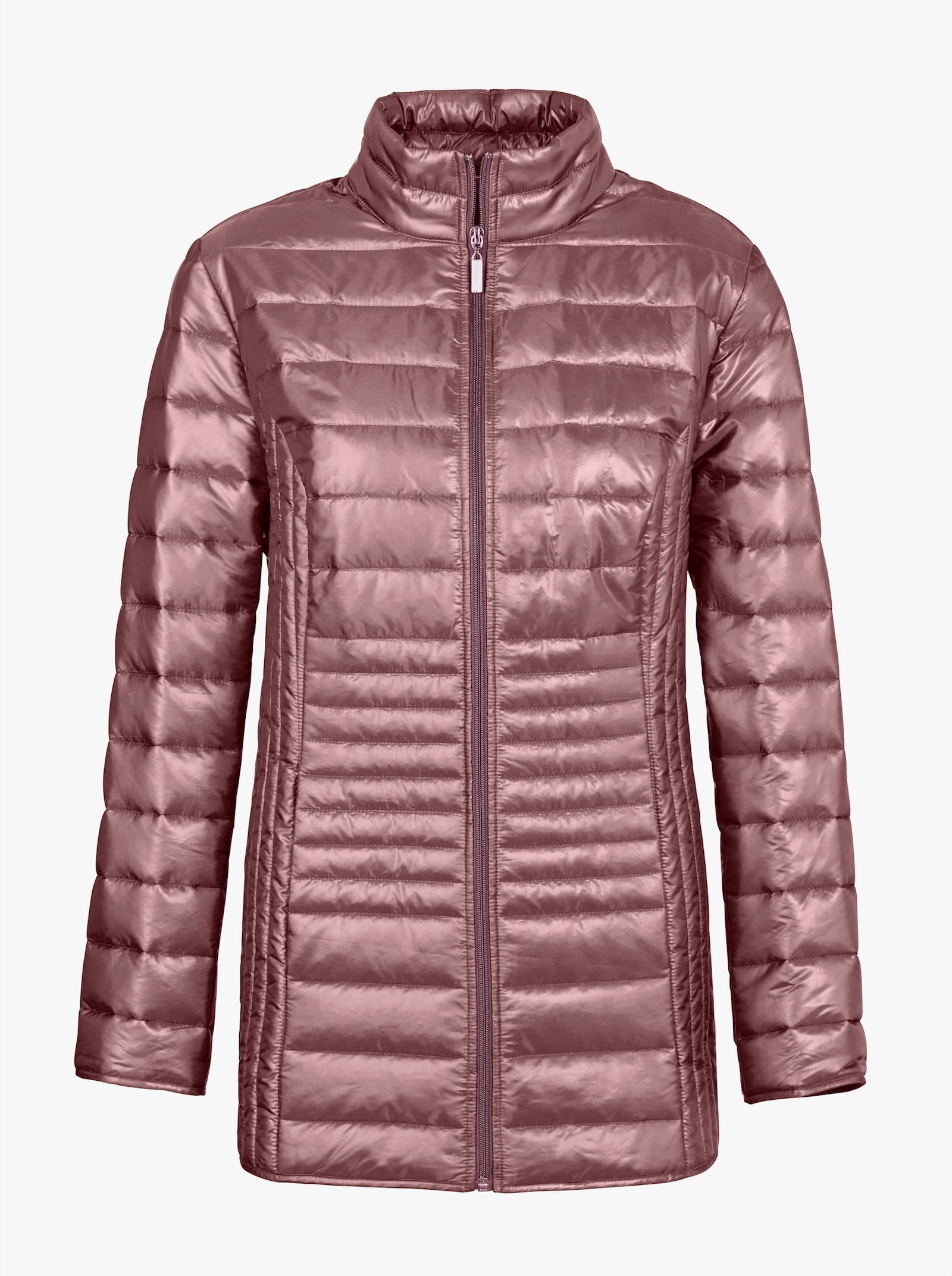 Steppjacke mit vertikalem Muster - rose