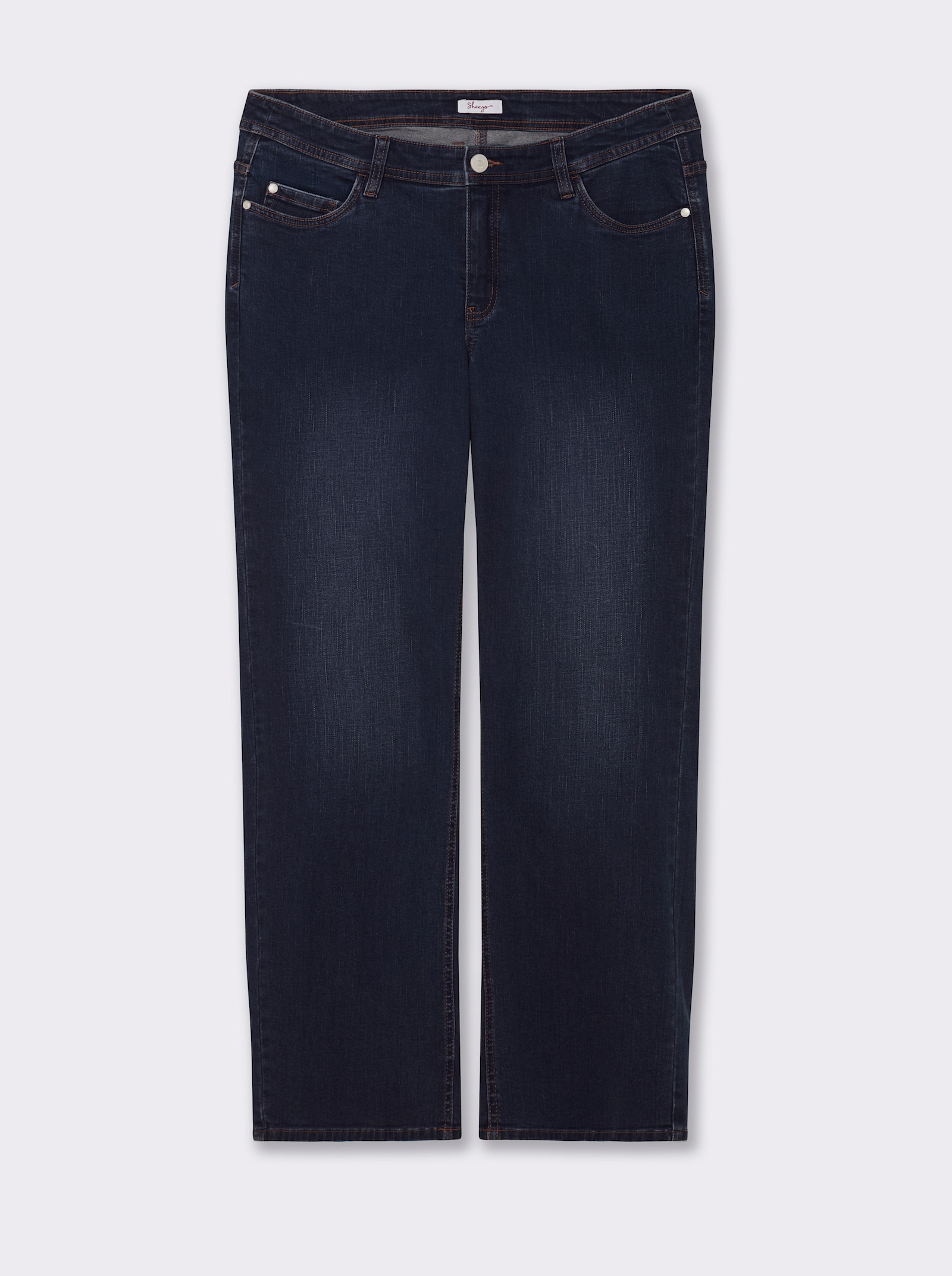 sheego 5-Pocket-Jeans im weiten Palazzo-Schnitt - dark blue