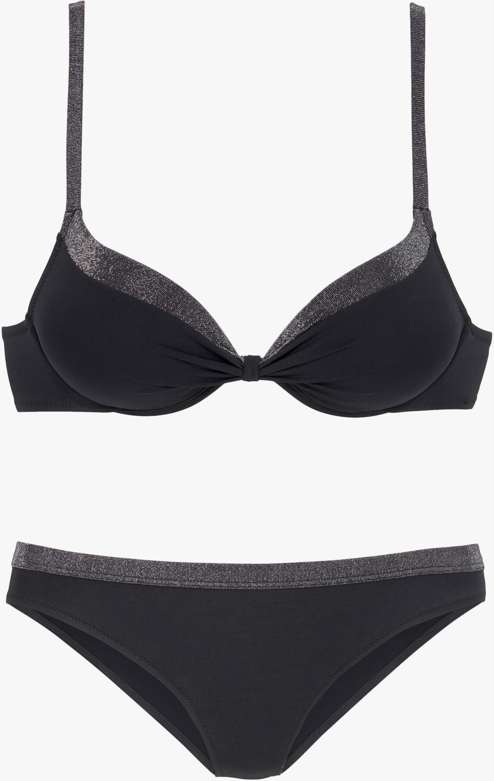 JETTE Push-Up-Bikini - schwarz