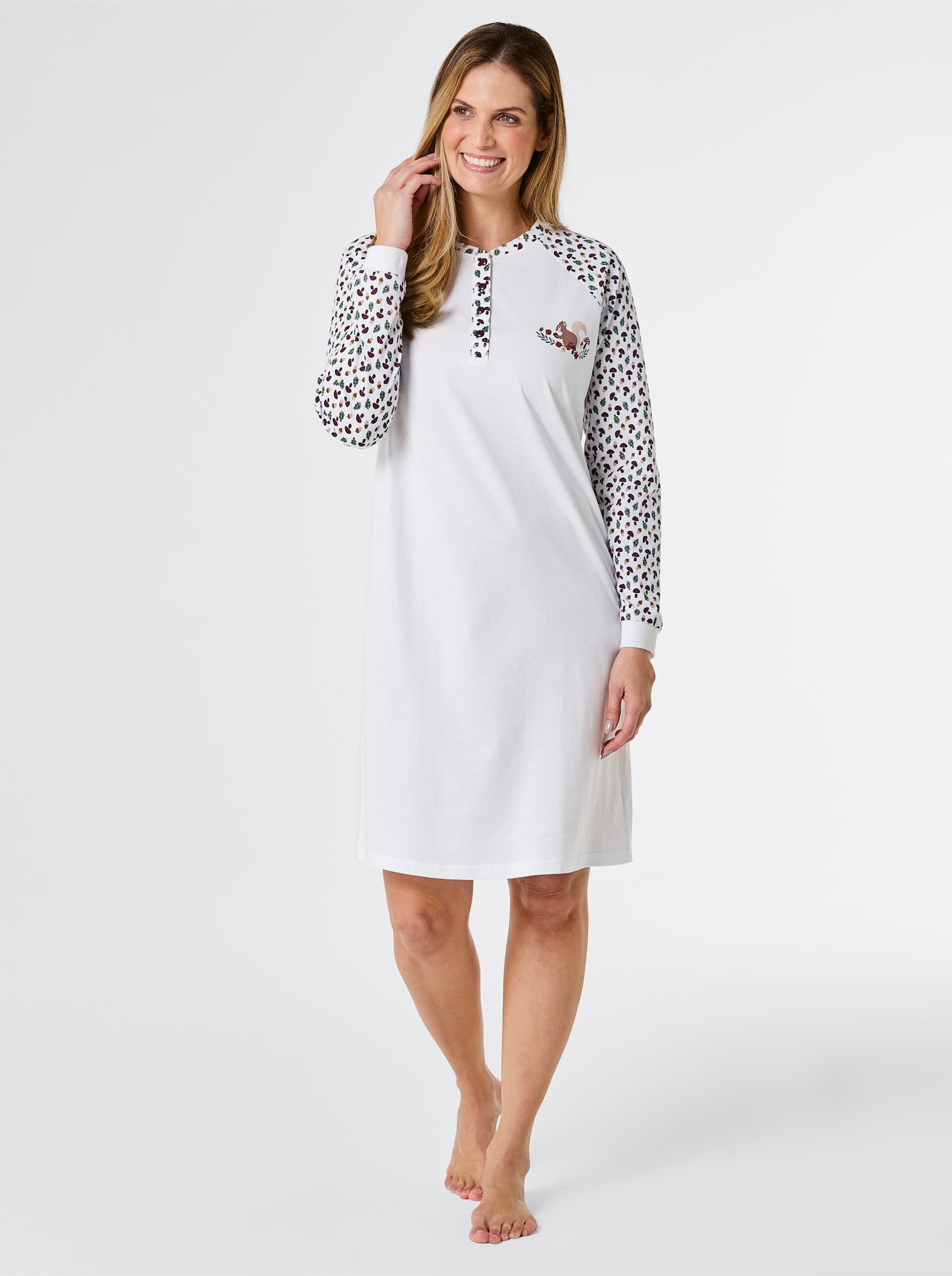 wäschepur Nachthemd - ecru geprint