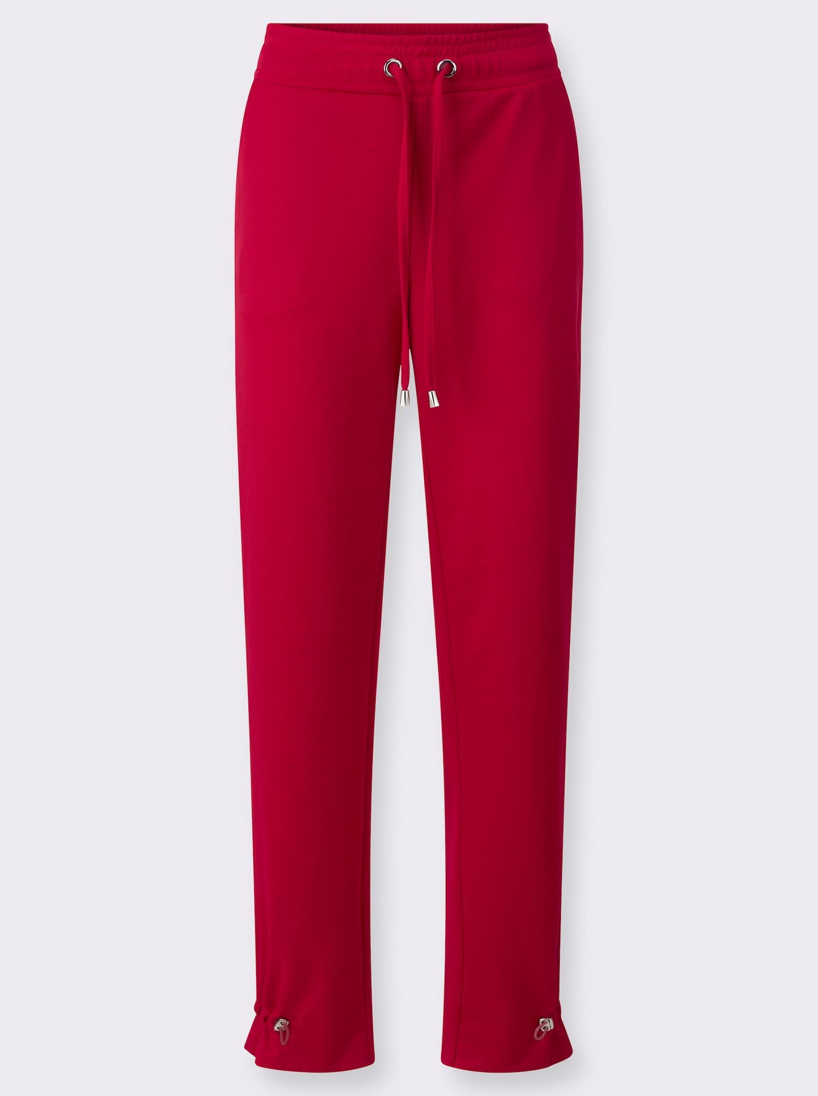 Jerseyhose mit verstellbarem Tunnelzug am Saum - rot