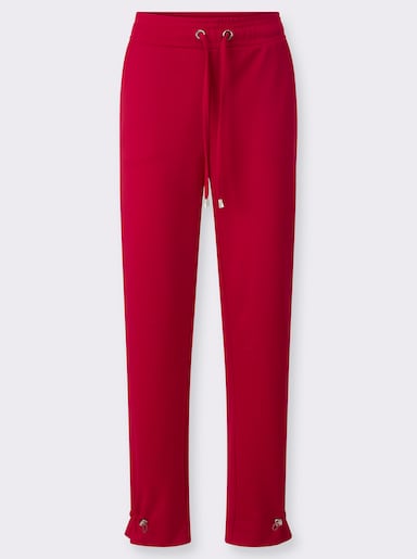 Nohavice, džersej, tunelové sťahovanie na leme - červená