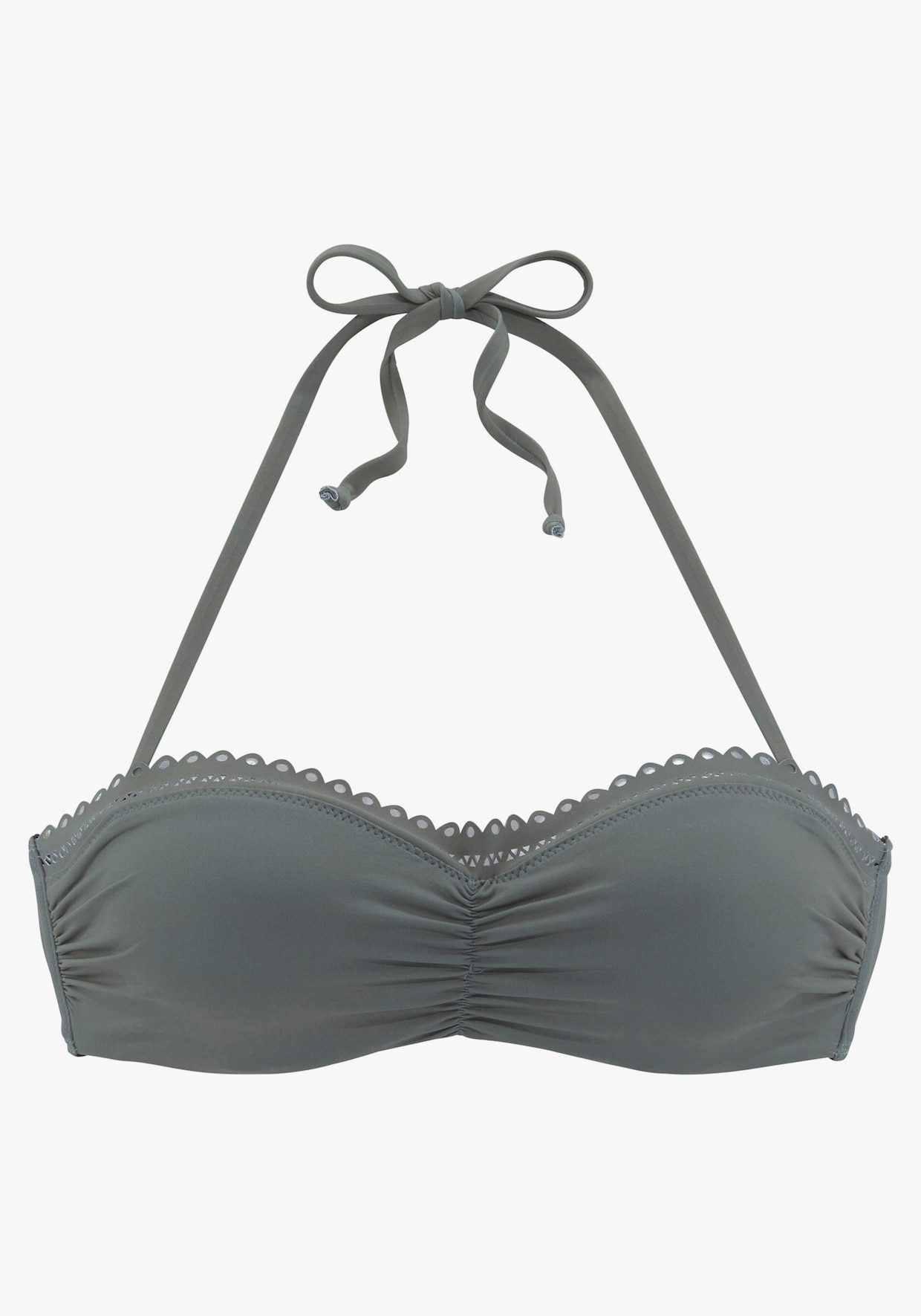 s.Oliver haut de bikini bandeau à armatures - vert olive