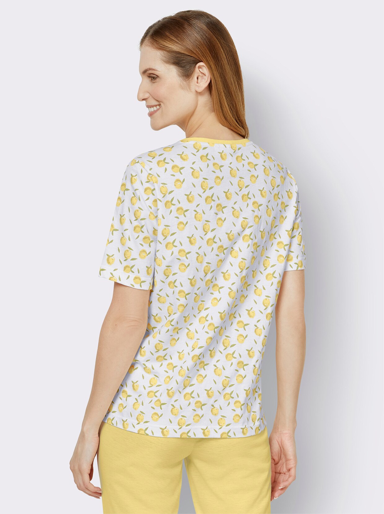 feel good Shirt - weiß-gemustert