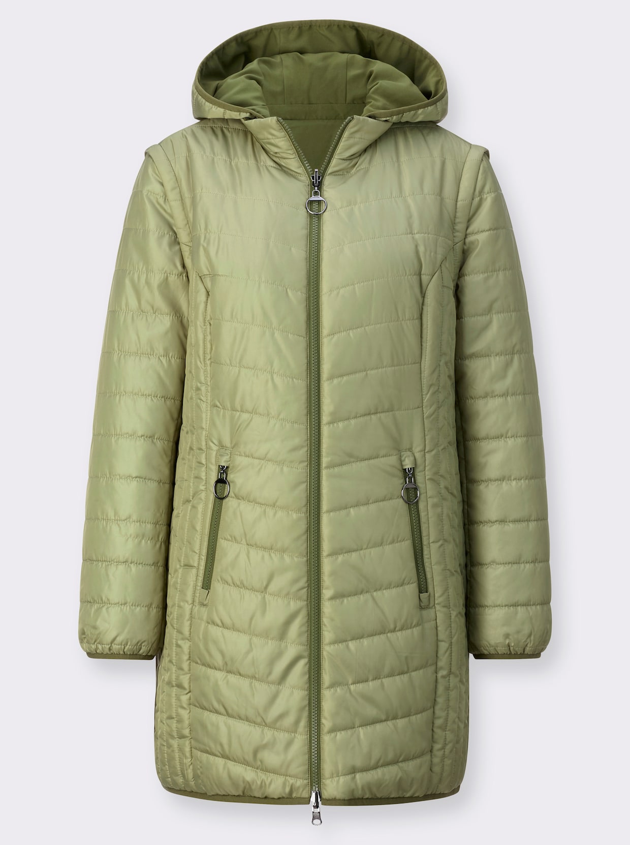 Veste longue - vert roseau