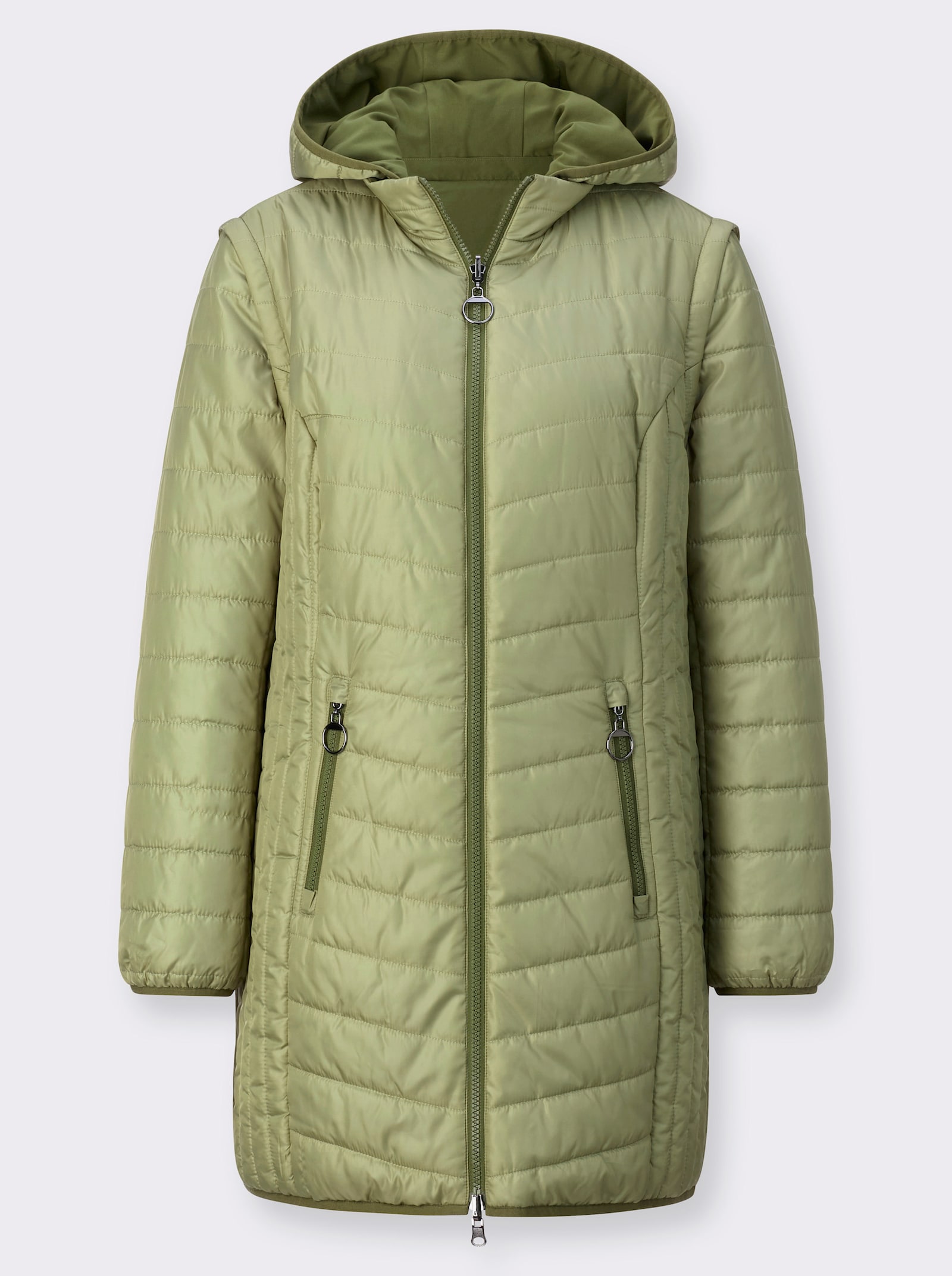 Longjacke mit Wendefunktion - schilf