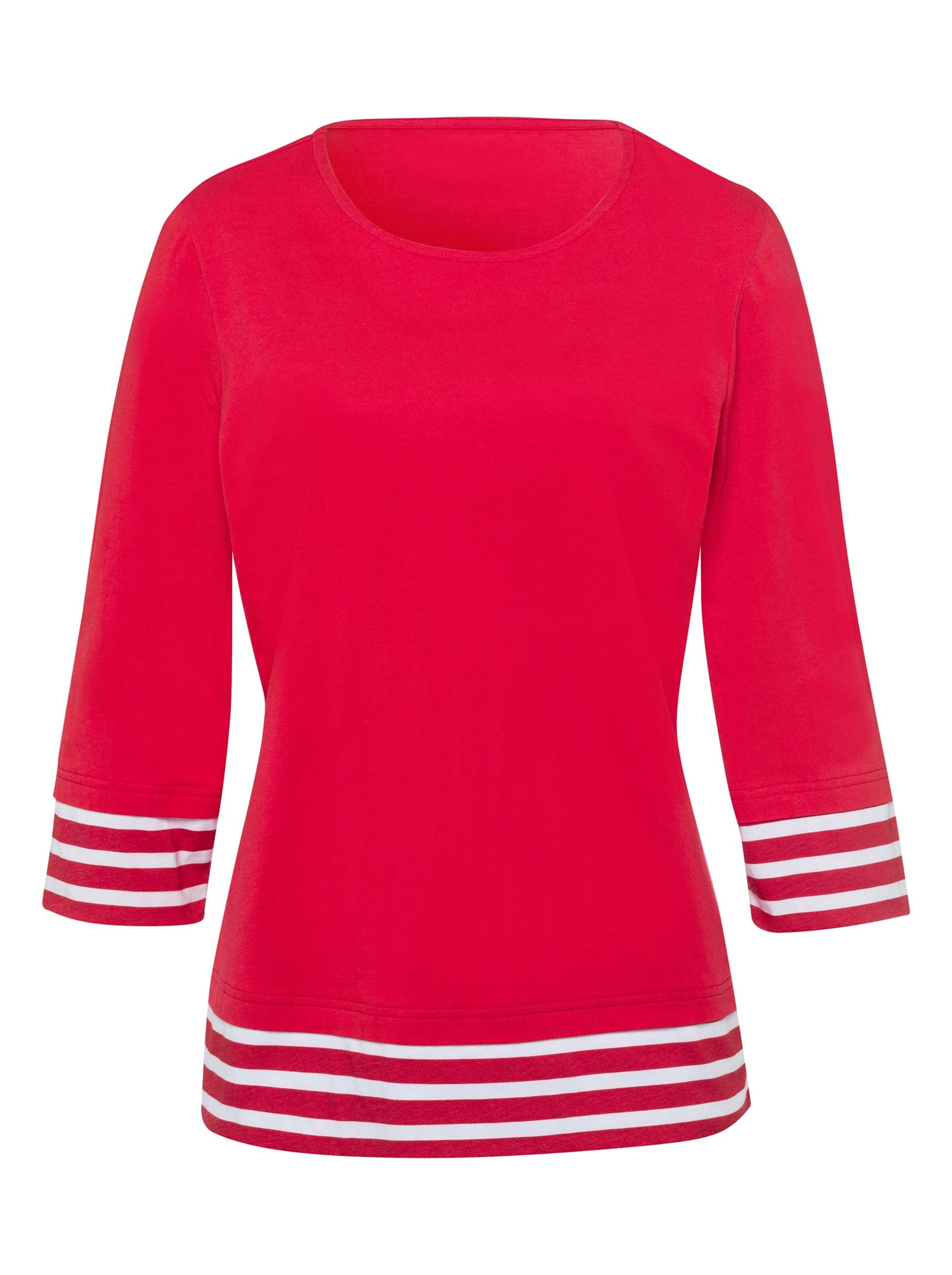 Shirt - erdbeere-weiß-gemustert