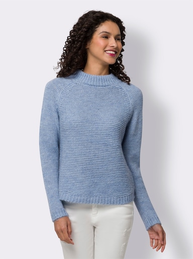 heine Strickpullover mit Raglan-Ärmel - bleu