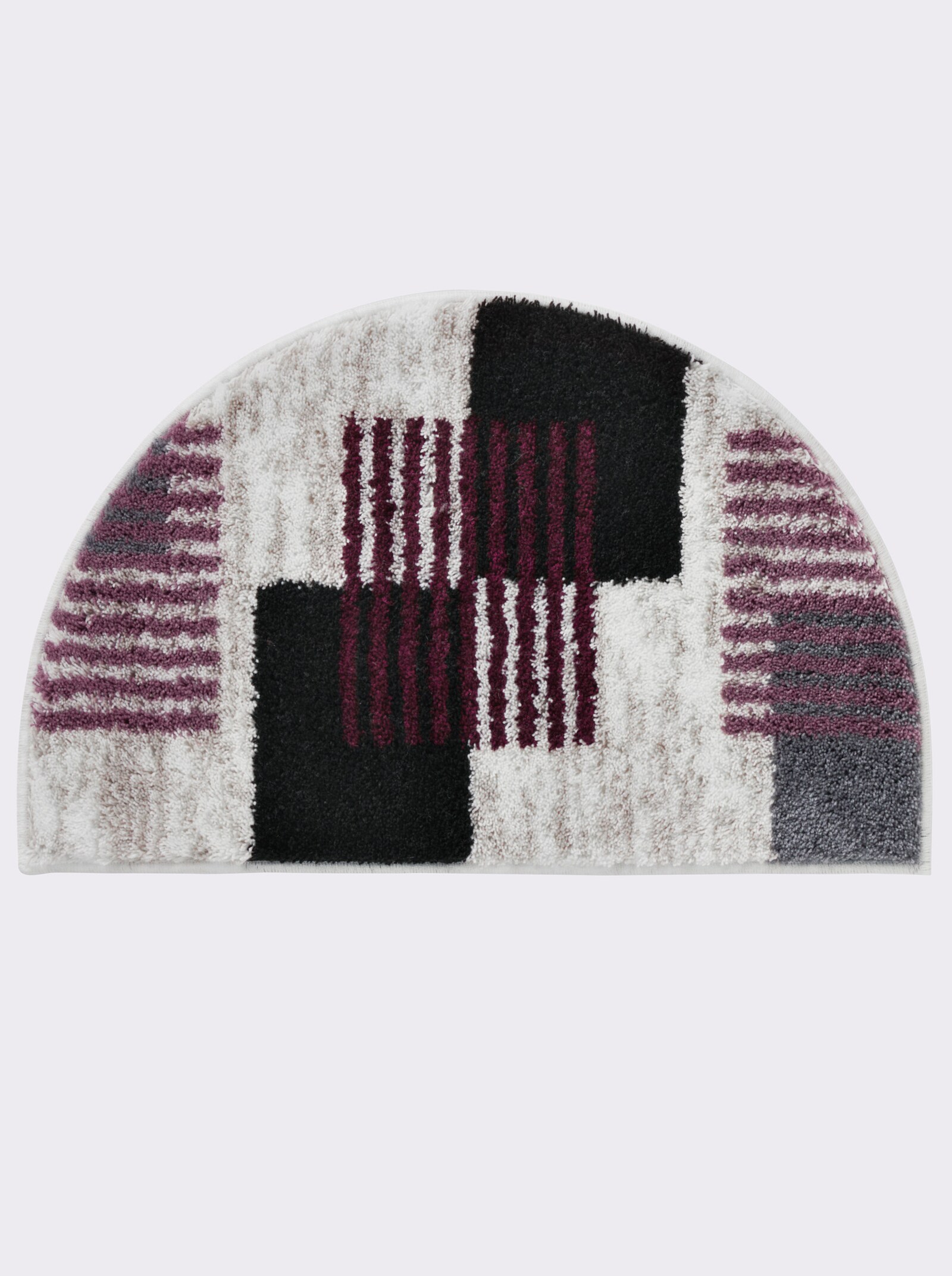 Grund Badematte - beere-ecru-gemustert