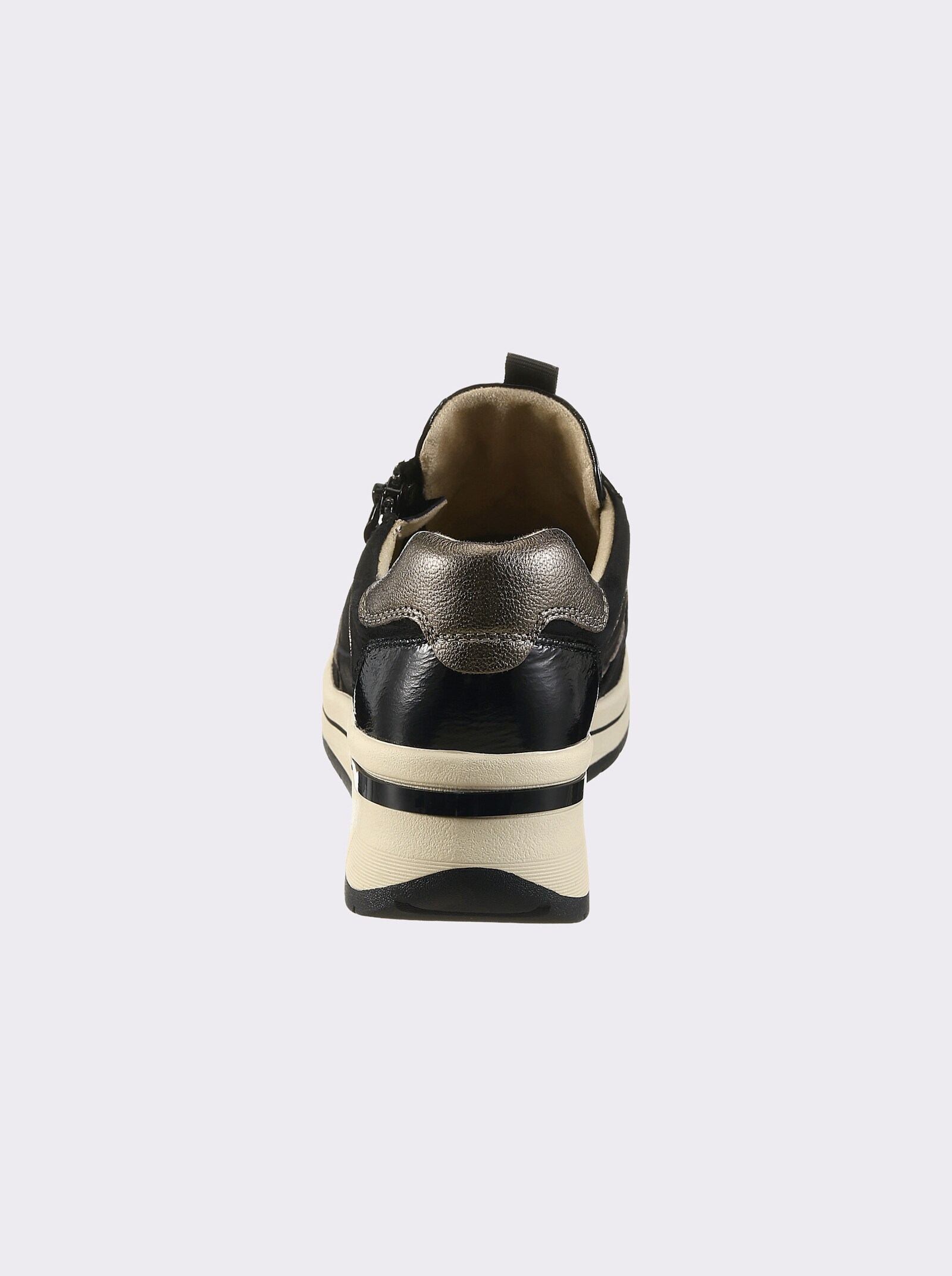 Caprice Sneaker mit kontrastfarbener Sohle, Weite H - schwarz