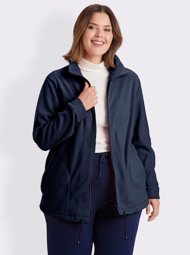 Fleecejacke Kordeldurchzug am Saum - marine