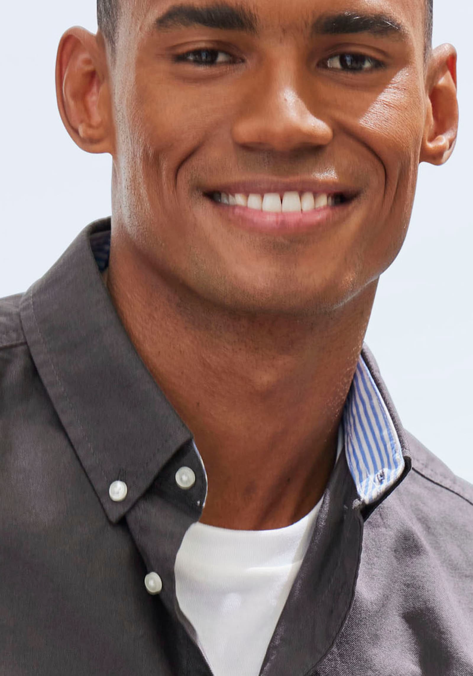 H.I.S Langarmhemd - anthrazit