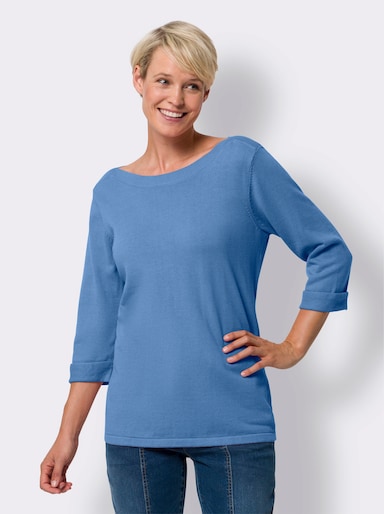 3/4 Arm-Pullover - himmelblau